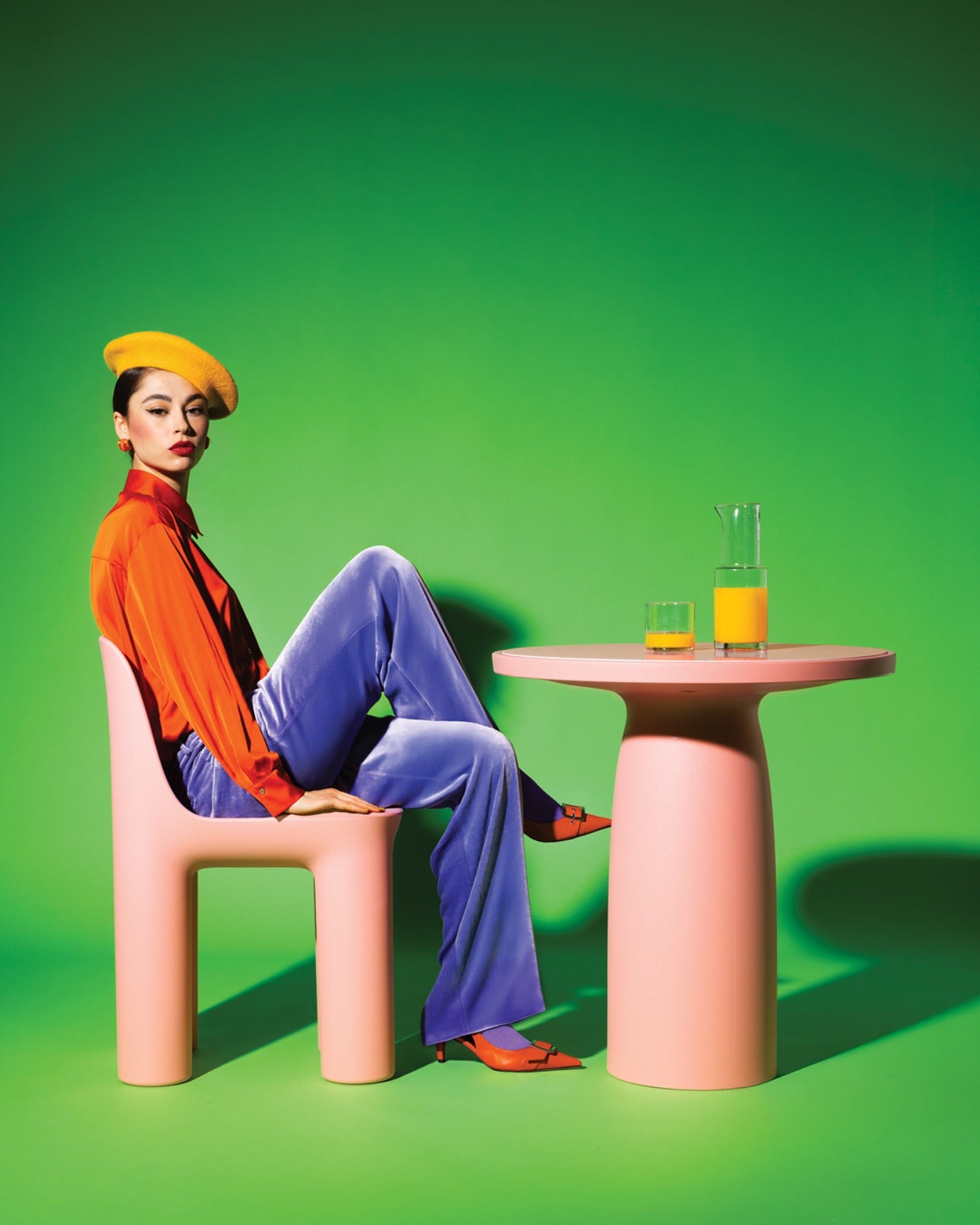 Kruhový stôl TOTO laminát hpl biely