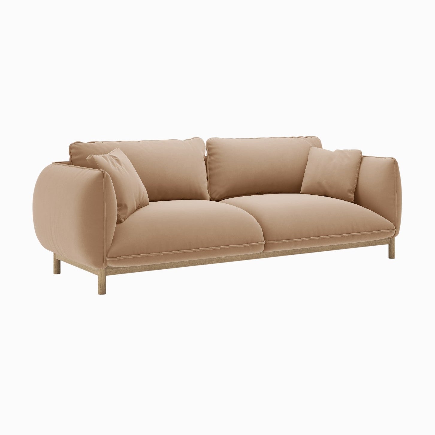 Sofa z jemného velúru 3-miestna ADA piesková