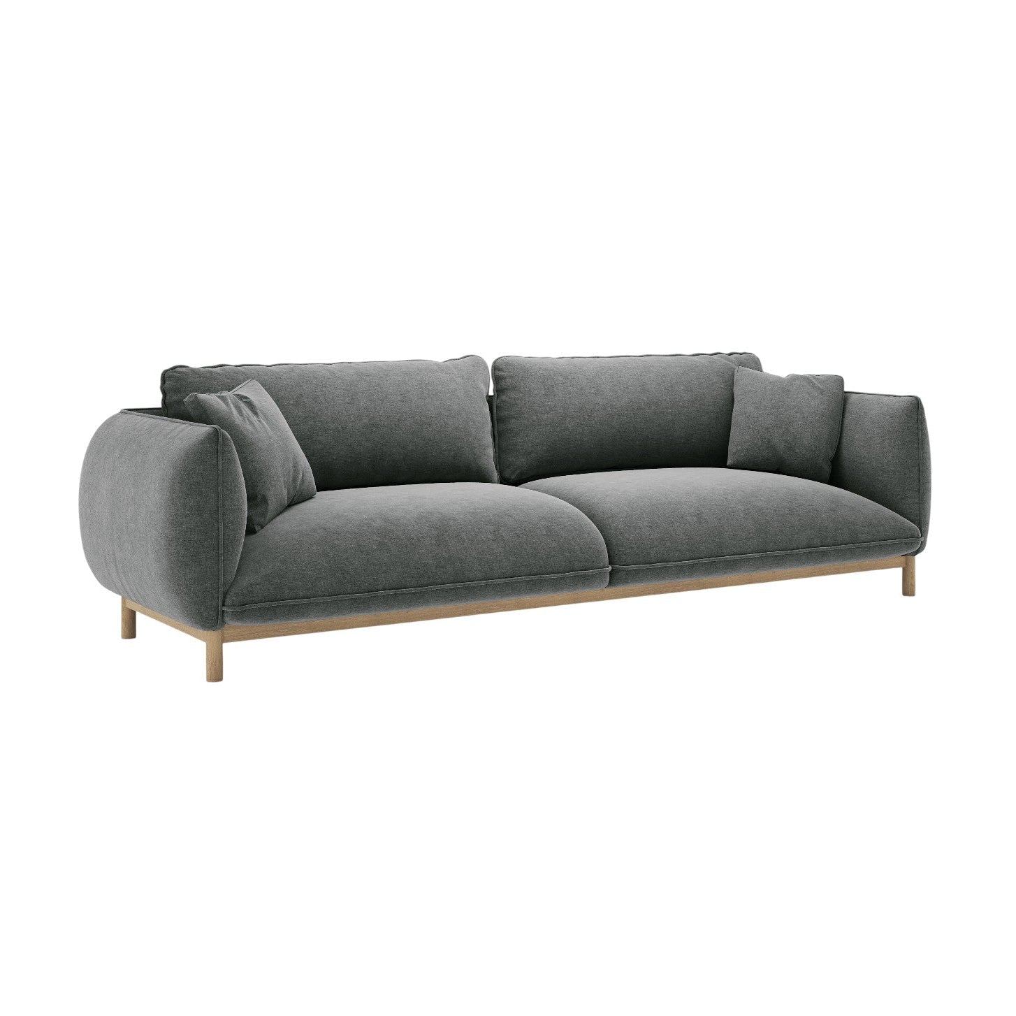 4-seater sofa ADA dark gray chenille