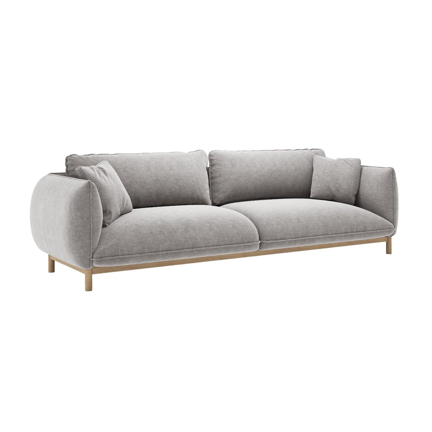 ADA Light Gray Chenille Sofa for 4 People