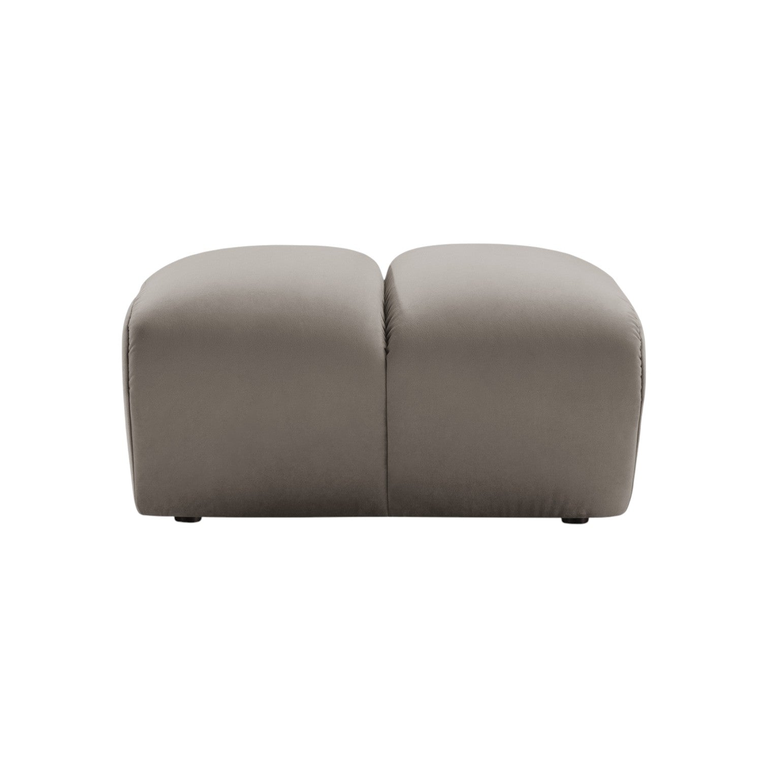 Puf zamatový DIANA šedohnedý