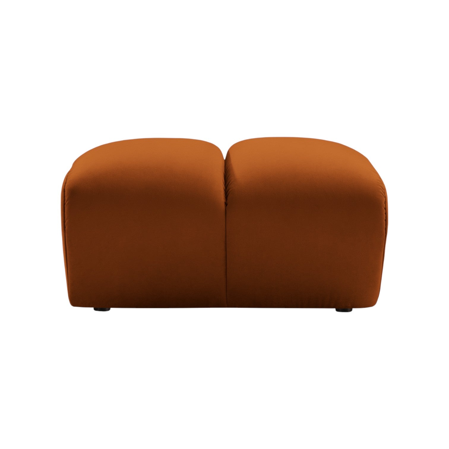 Puf zamatový DIANA terrakota