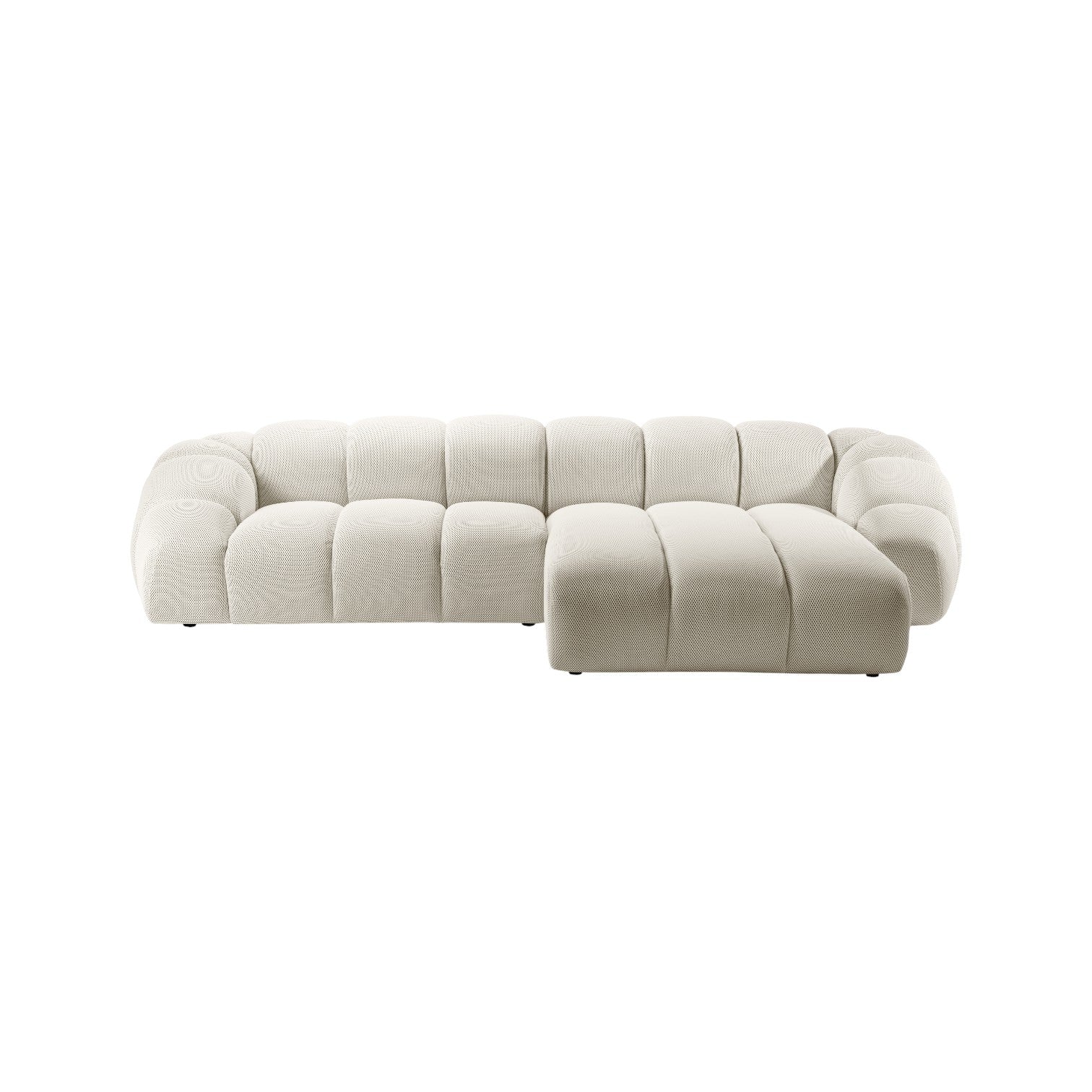 Right-facing 4-seater corner sofa DIANA light beige
