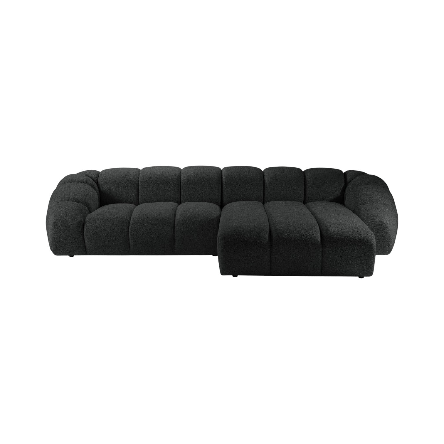 4-seater right-facing corner sofa DIANA in anthracite chenille