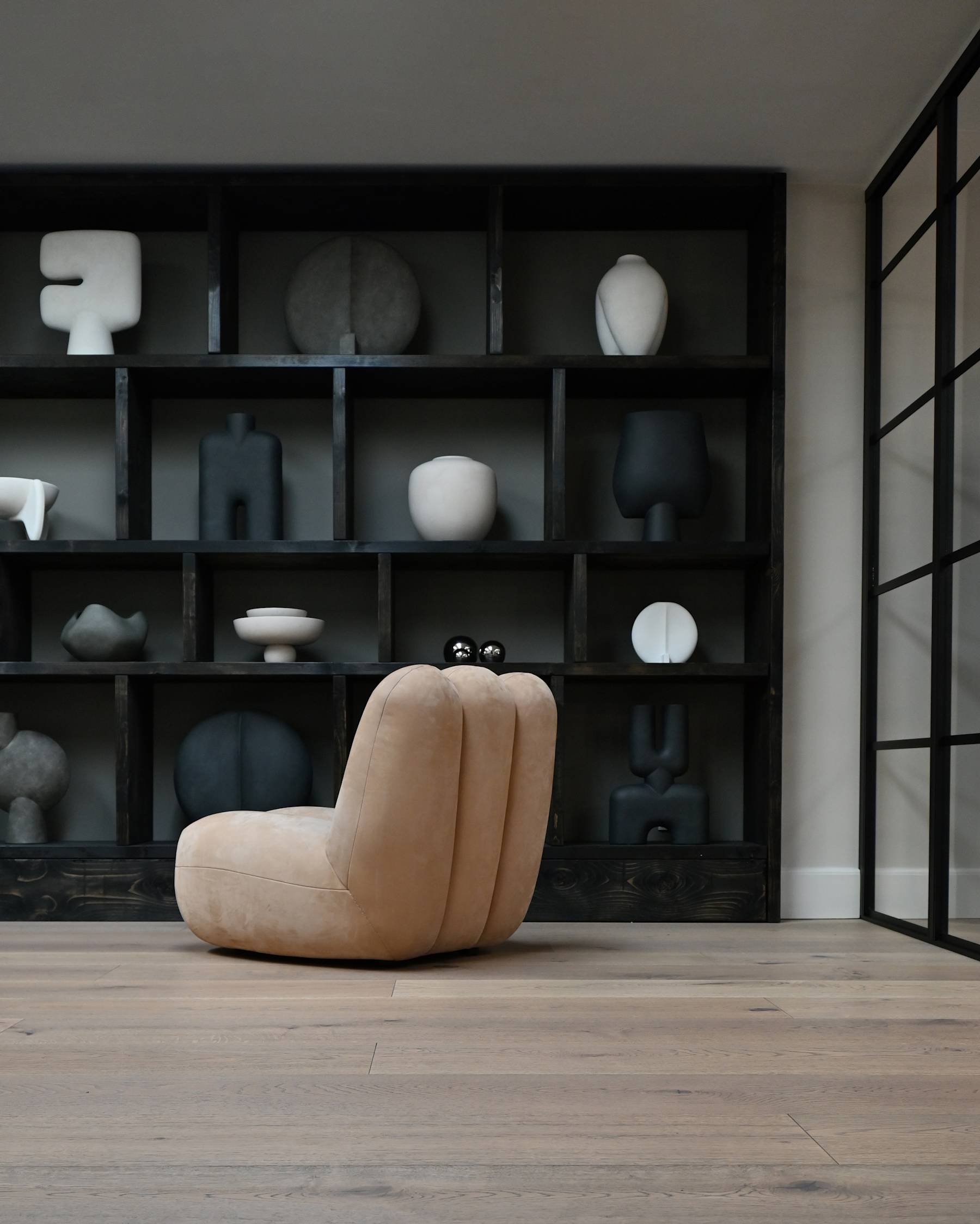 TOE Armchair Beige Nubuck Leather