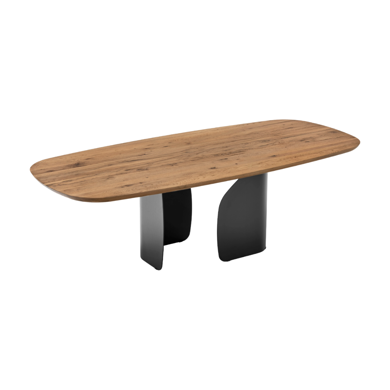 TWINS Table with Walnut Top and Black Base