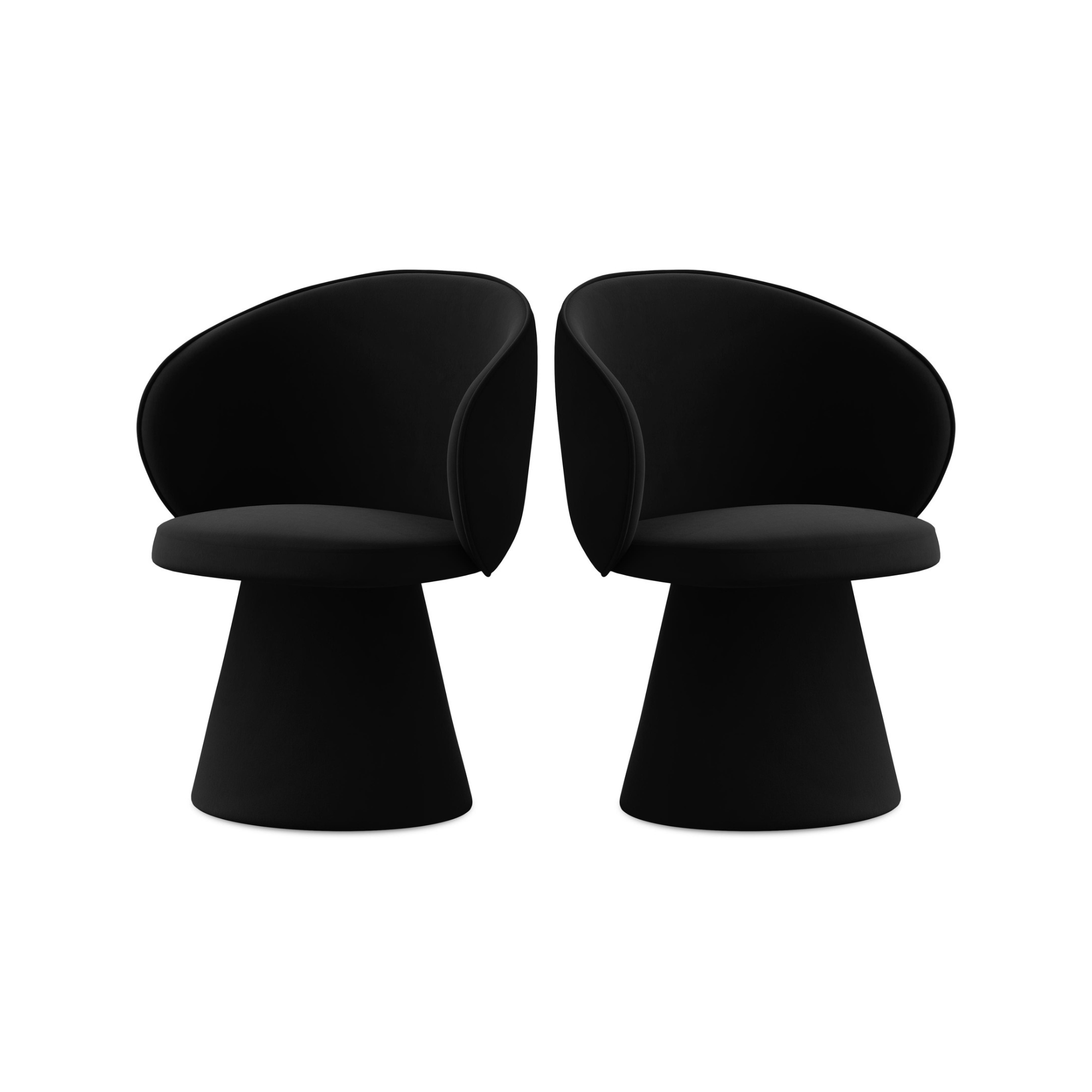 Sametová stolička UALA čierna