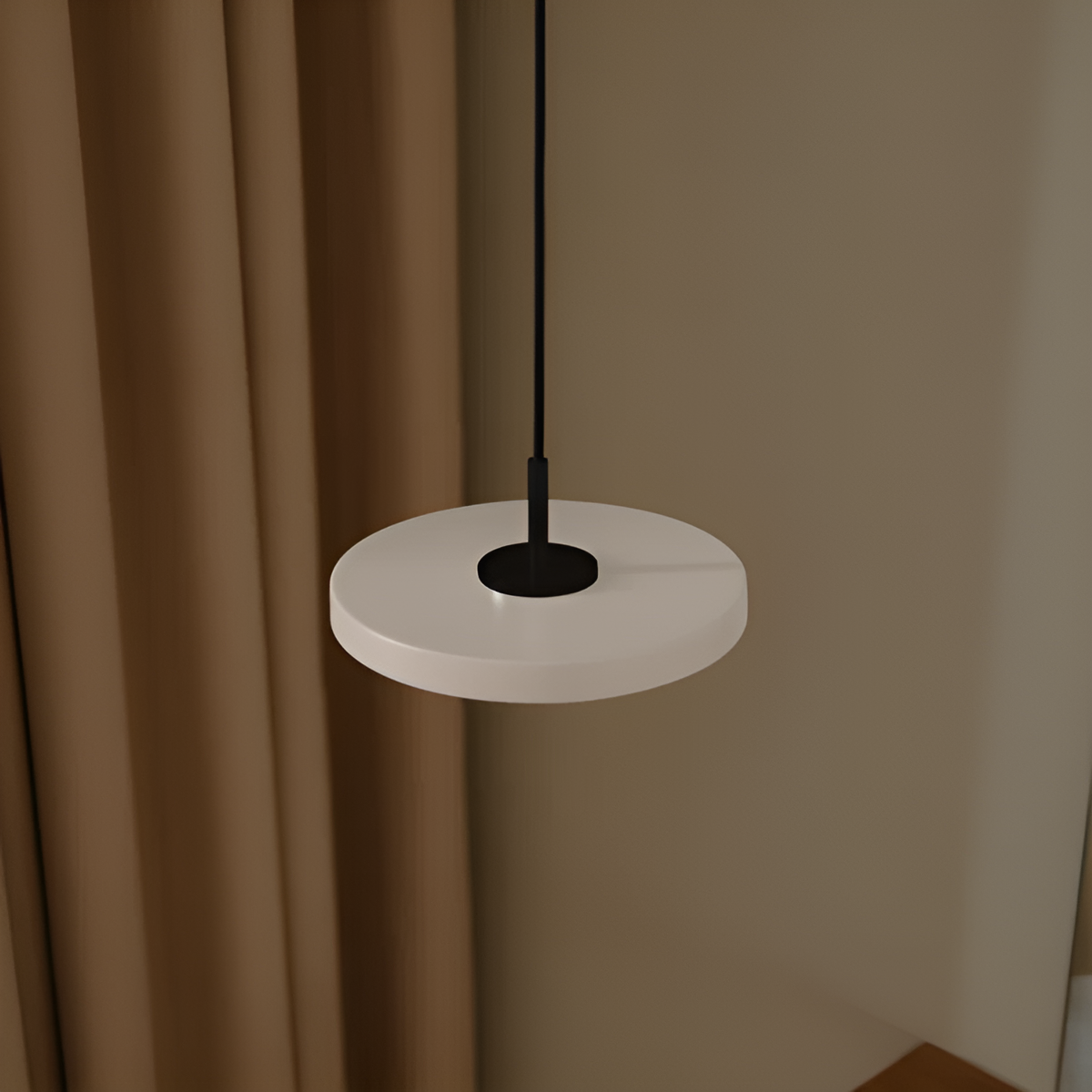 Závesná lampa ASTERIA MICRO perlová s čiernym doplnkom