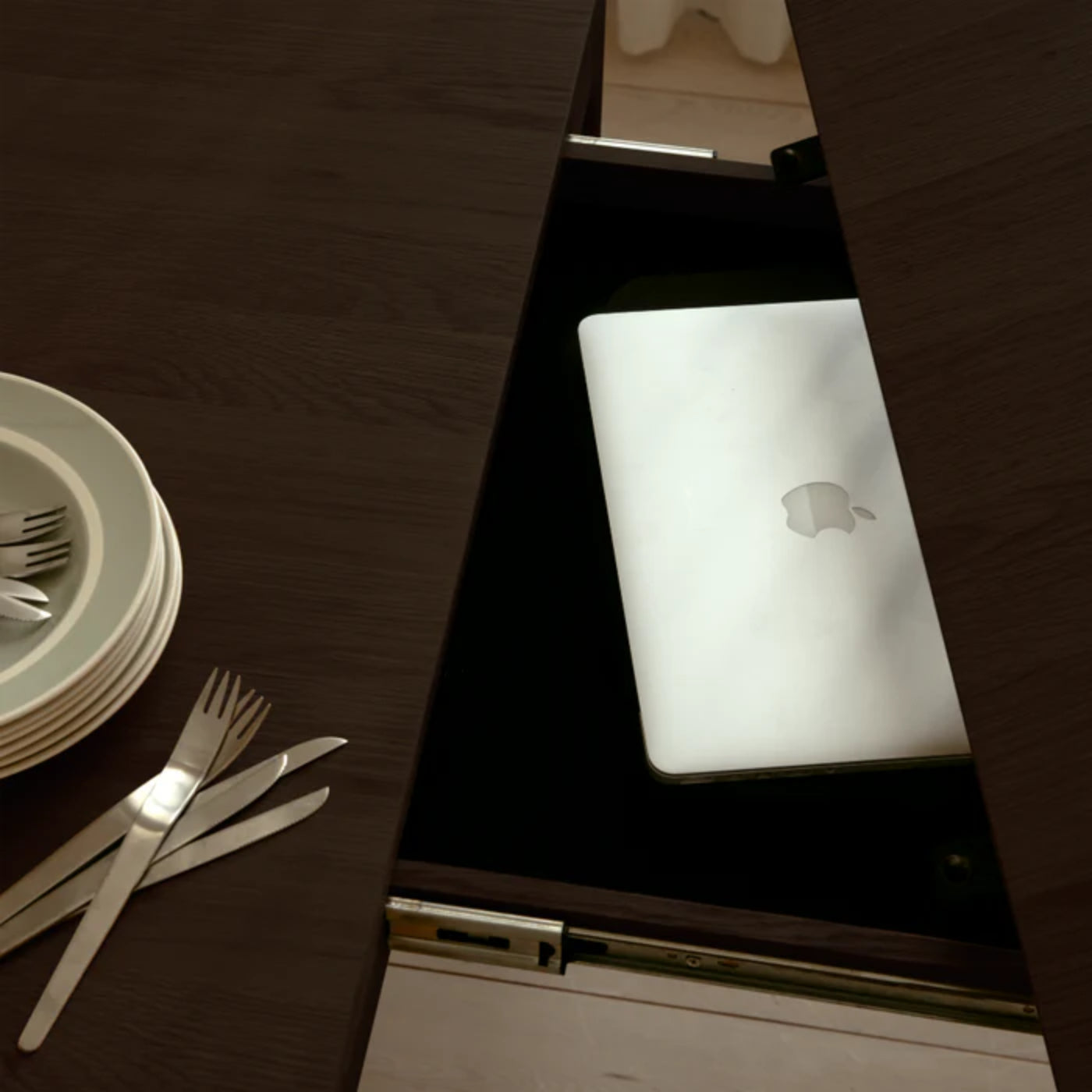 HEART'N'SOUL extendable table dark oak