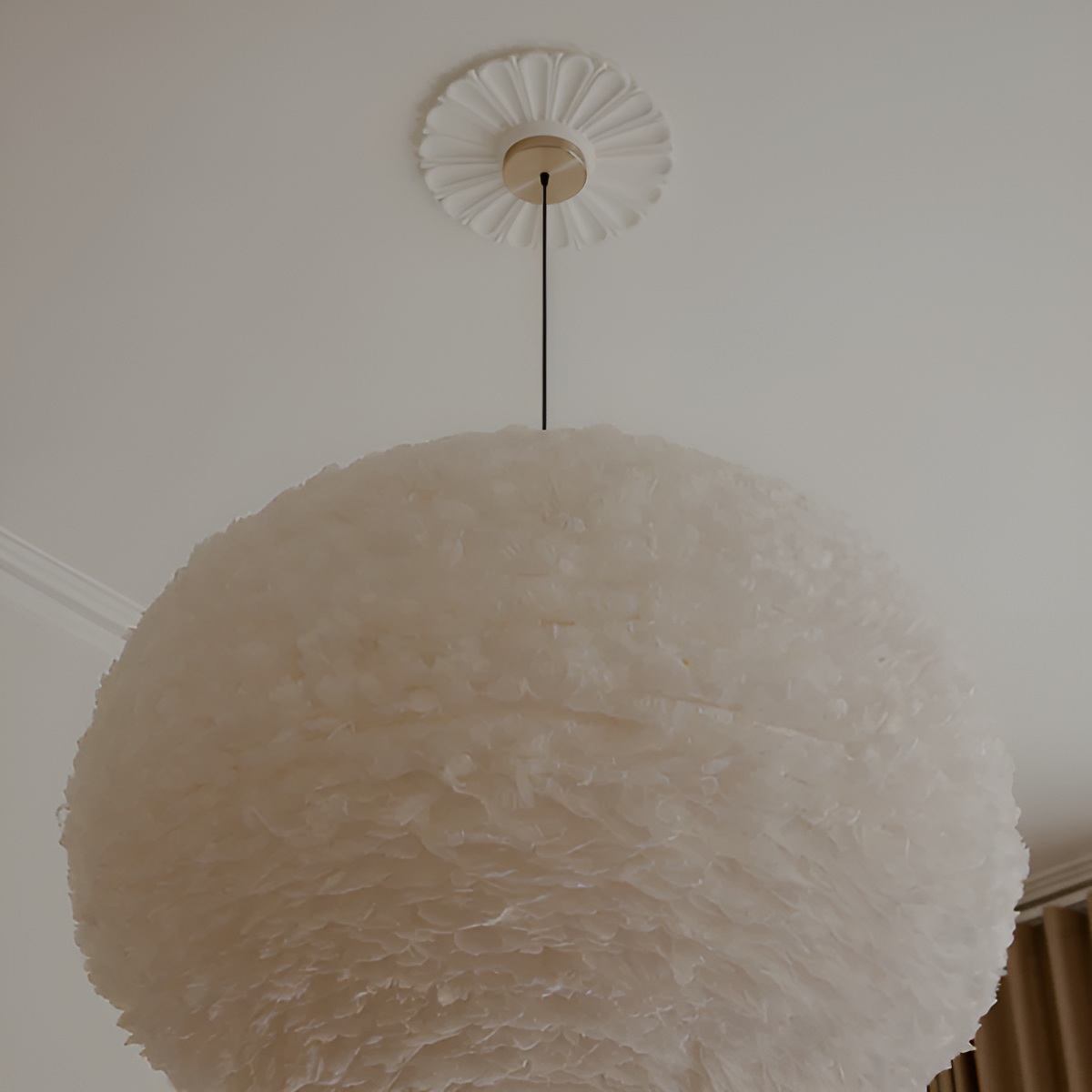 Zlaté uchytenie pre závesné svietidlo ROSETTE