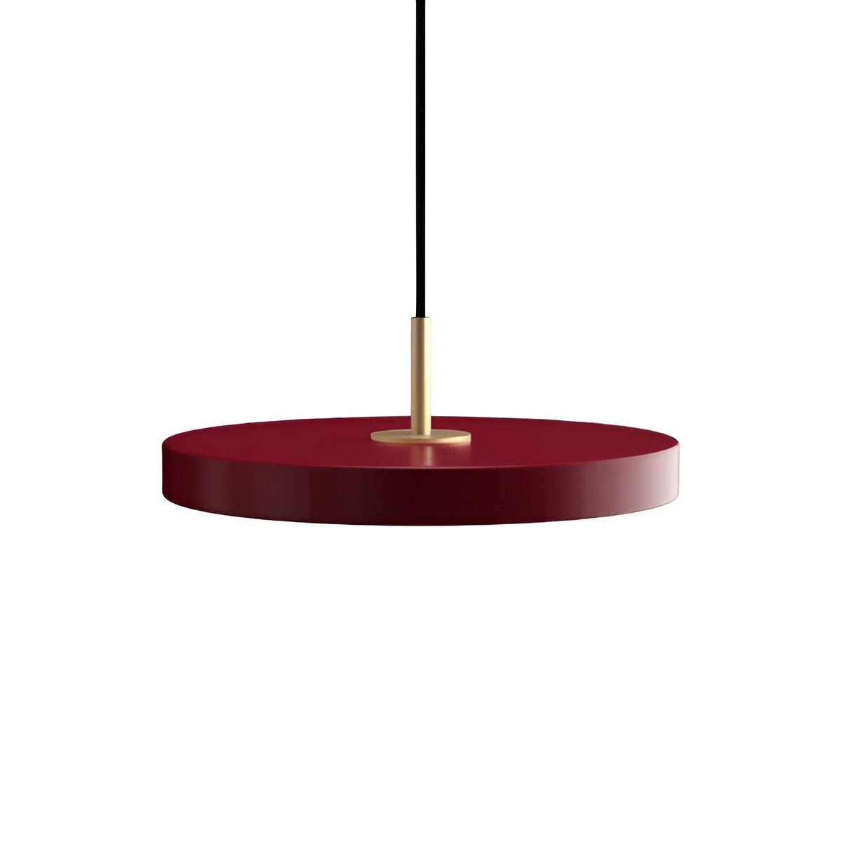 Závesná lampa ASTERIA PLUS bordová so zlatým prvkom