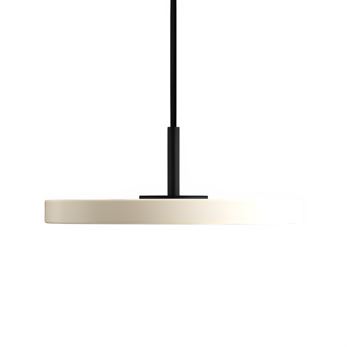 Závesná lampa ASTERIA MICRO perlová s čiernym doplnkom