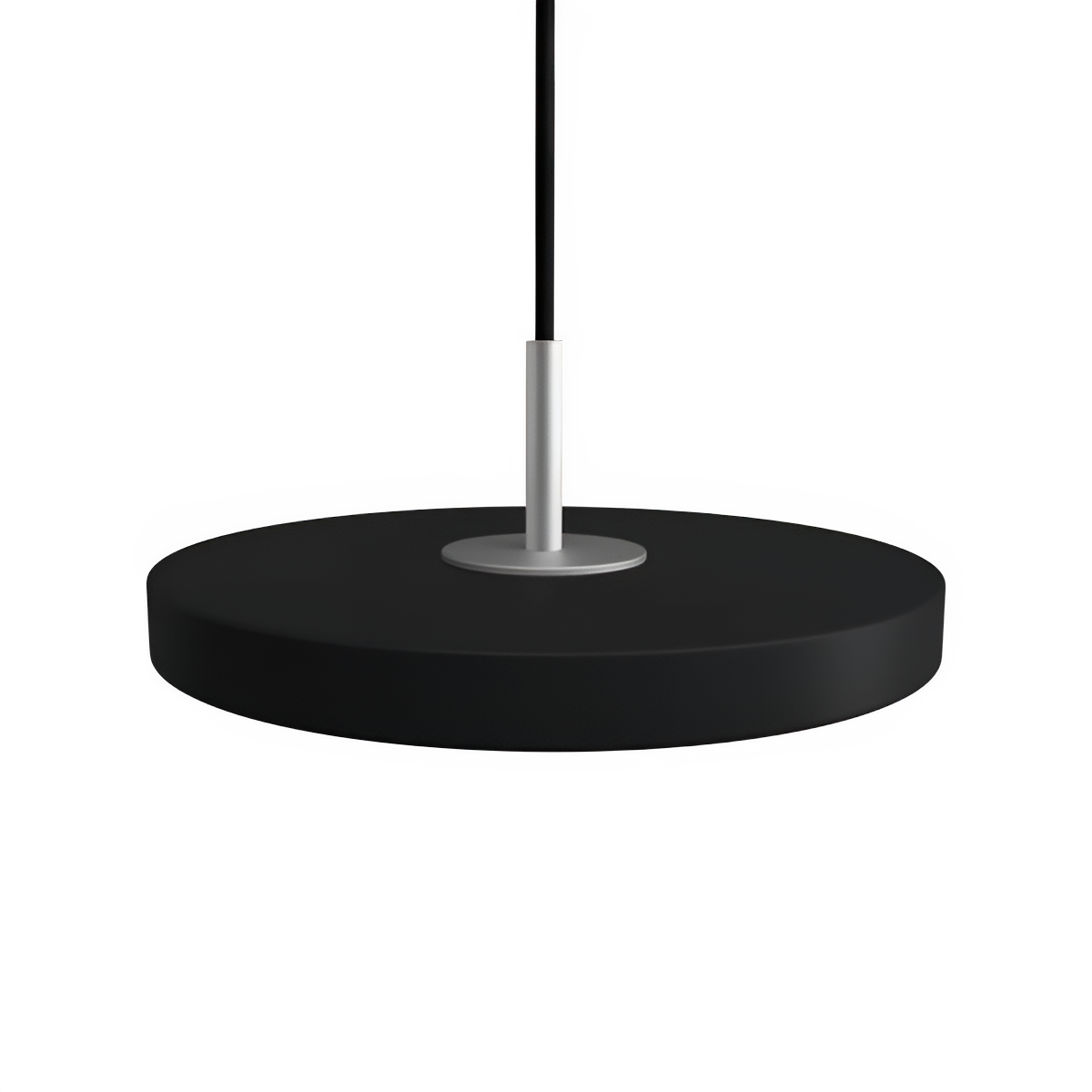Závesná lampa ASTERIA MICRO čierna so strieborným vložkou