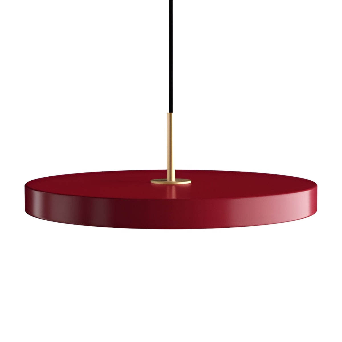 Závesná lampa ASTERIA PLUS bordová so zlatým prvkom