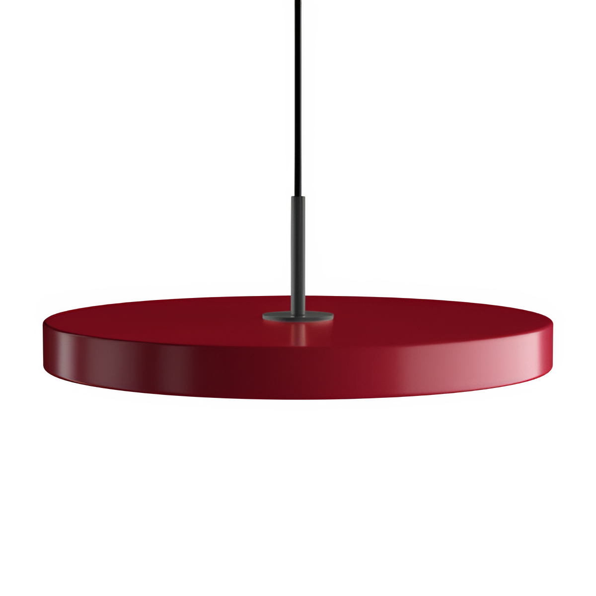 Závesná lampa ASTERIA PLUS bordová s čiernym vložkou