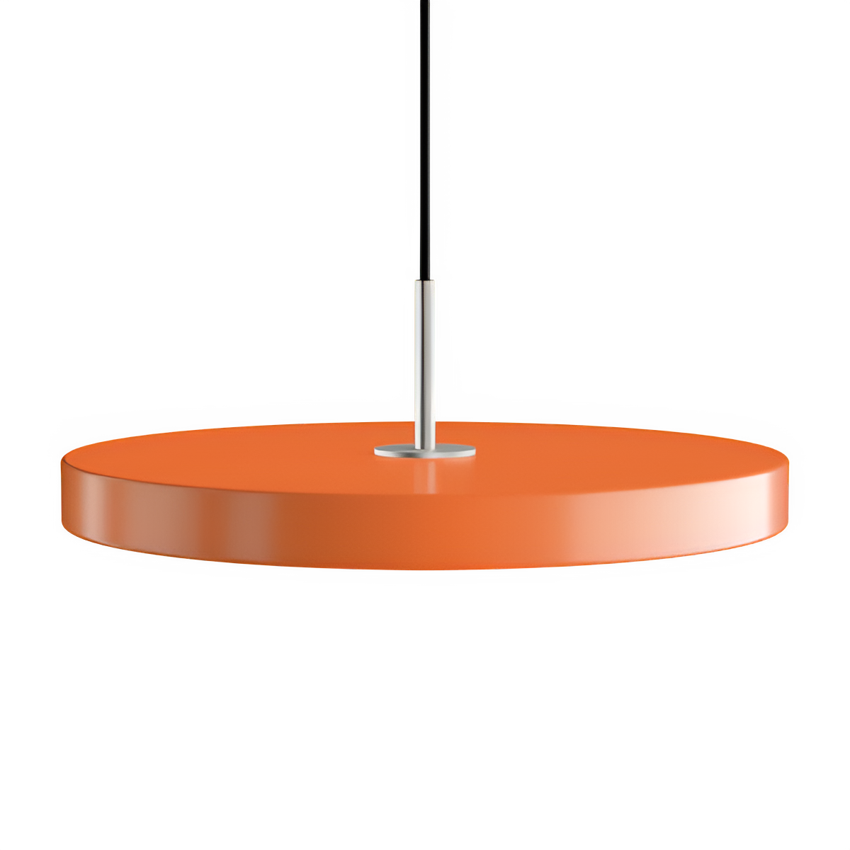 ASTERIA PLUS pendant lamp orange with silver insert