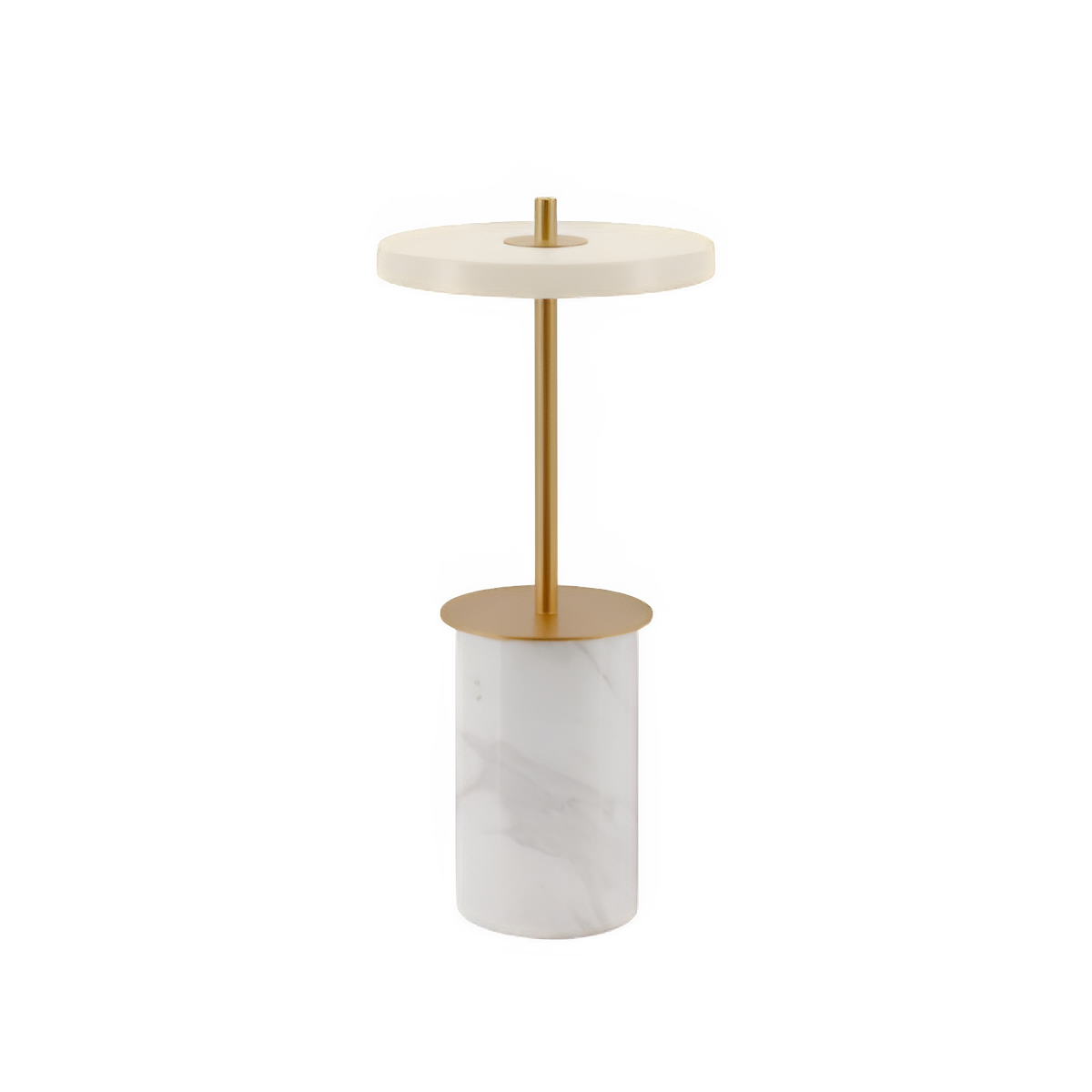 Stolná lampa ASTERIA MOVE MINI biely mramor so zlatou vložkou