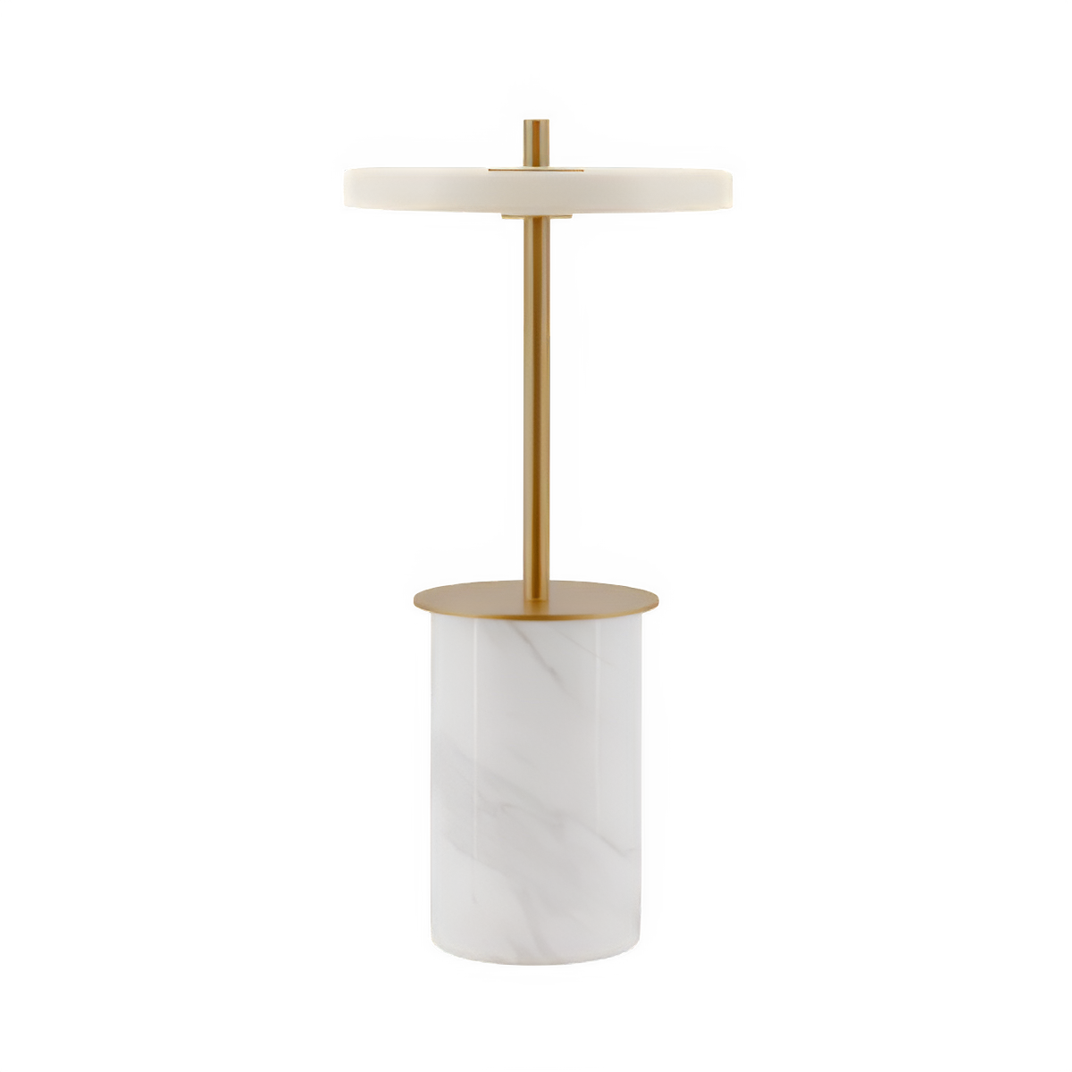 Stolná lampa ASTERIA MOVE MINI biely mramor so zlatou vložkou