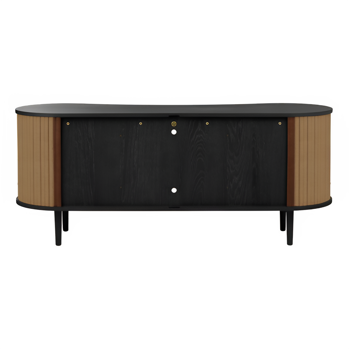 AUDACIOUS caramel RTV cabinet with black base