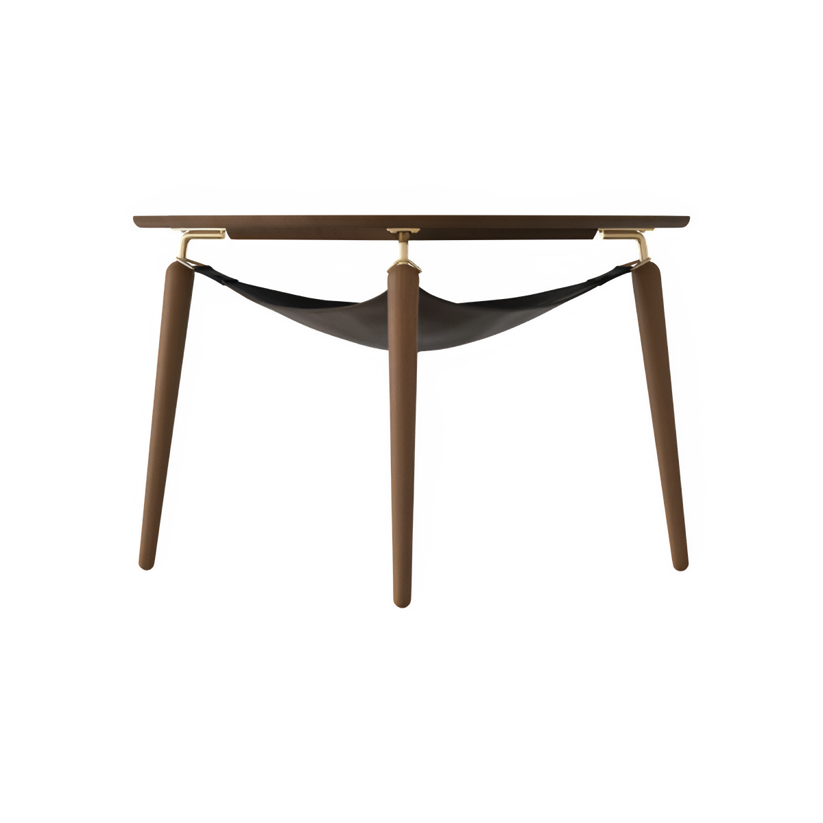 Kávový stolík HANG OUT tmavý dub so zlatými podperami