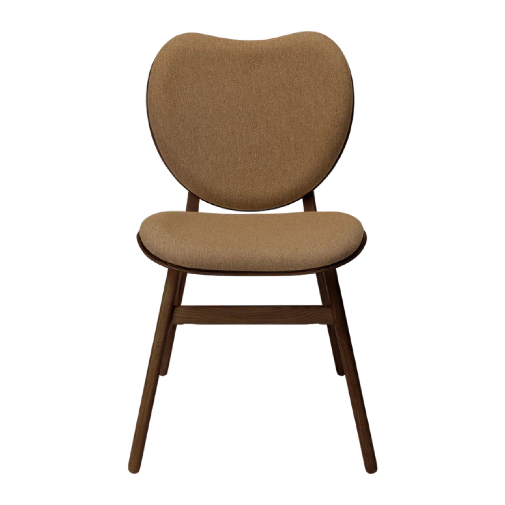 Stolička CONVERSATION hnedá s tmavým dubovým podstavcom