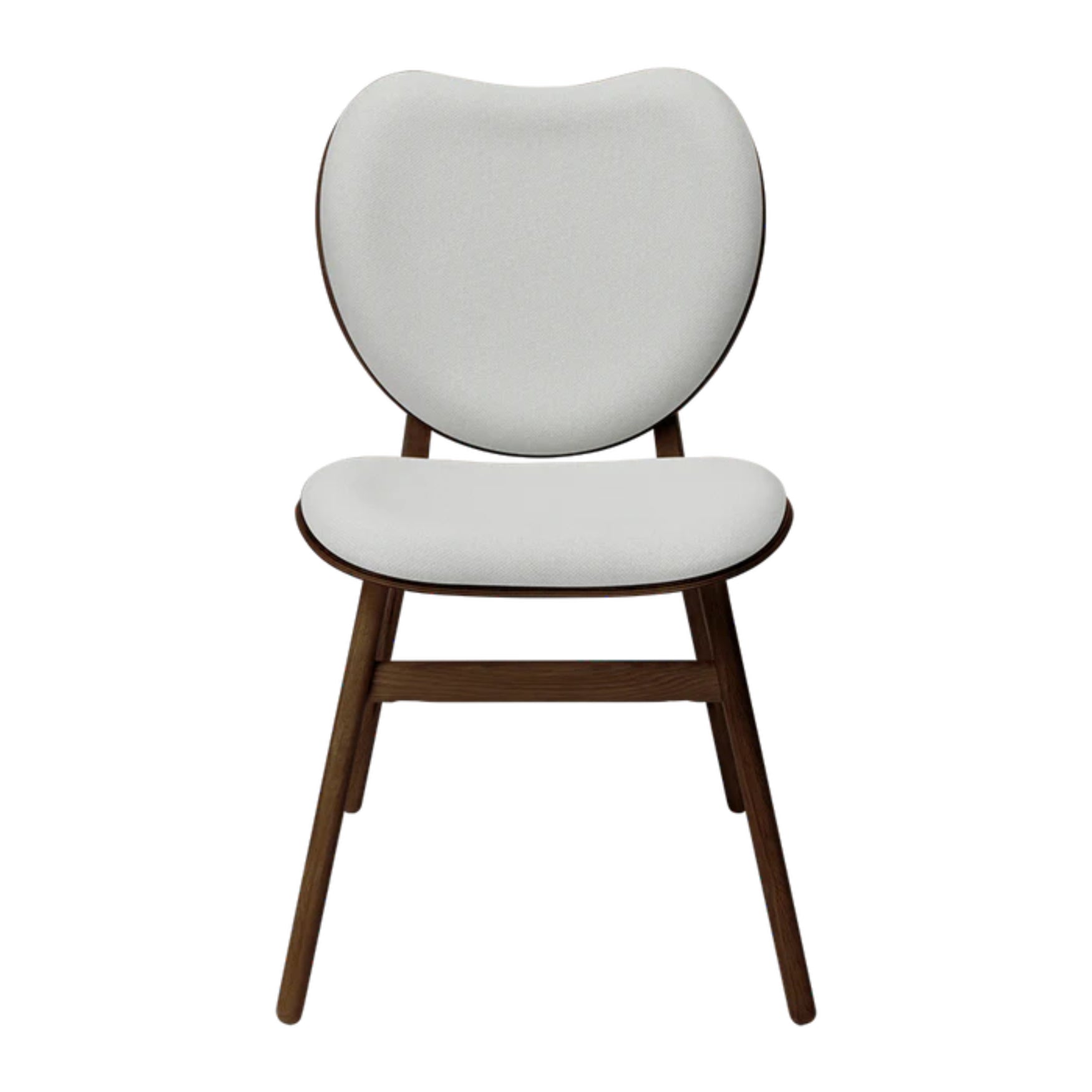 Stolička CONVERSATION biela s tmavým dubovým podstavcom