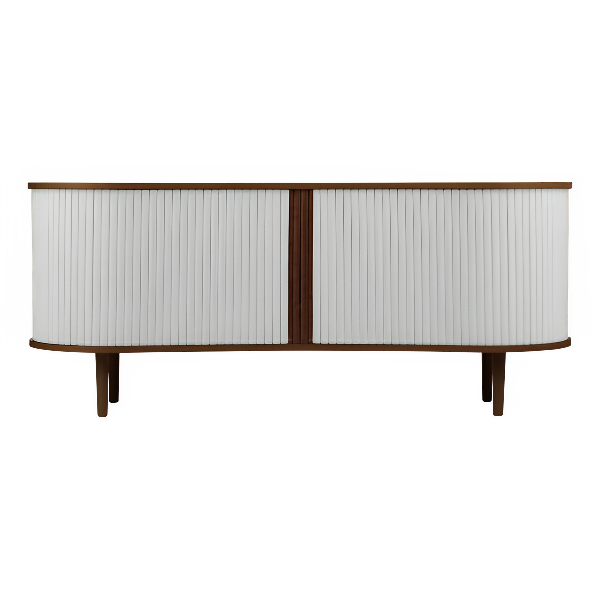 AUDACIOUS RTV Cabinet broken white with dark oak base
