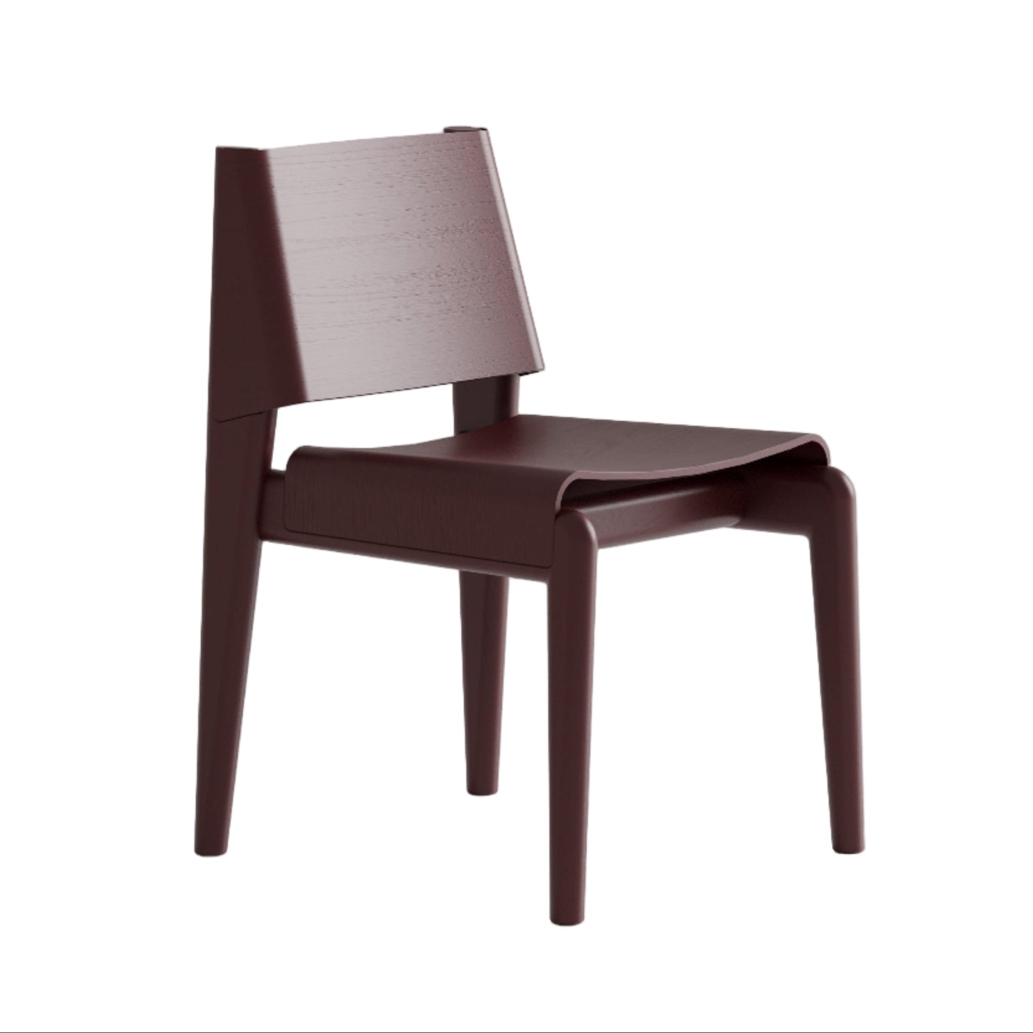 UNDIA Chair Burgundy Oak Wood