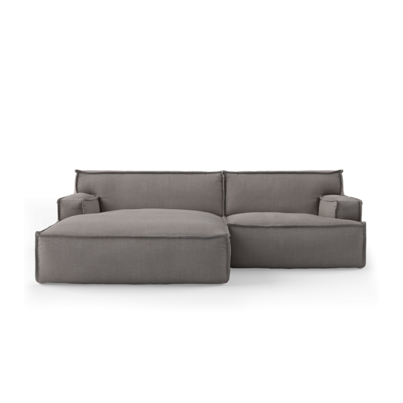 Left-facing 3-seater modular sofa DRIFTER upholstered