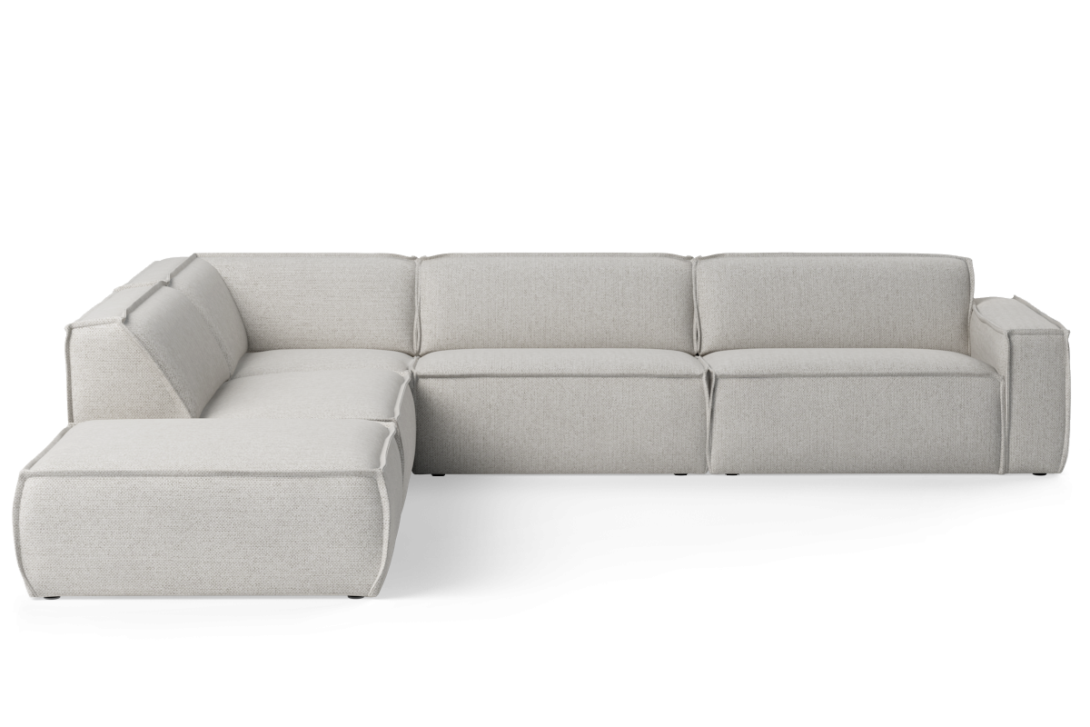LUMO Upholstered Left-Hand Modular Sofa for 6 People