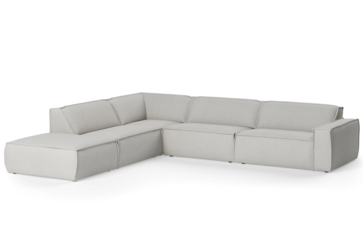 LUMO Upholstered Left-Hand Modular Sofa for 6 People