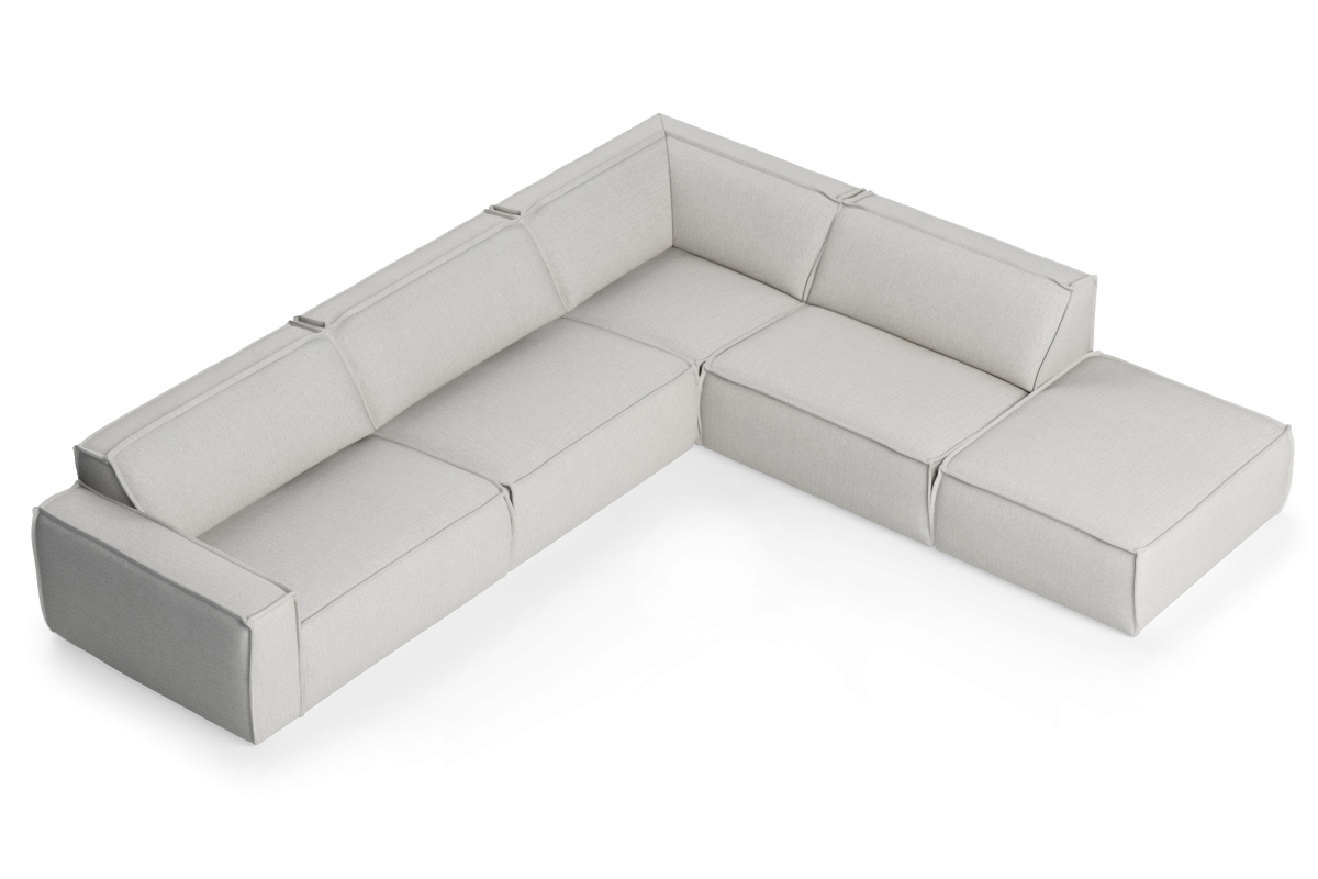 LUMO Upholstered Right-Hand Modular Sofa for 6 People