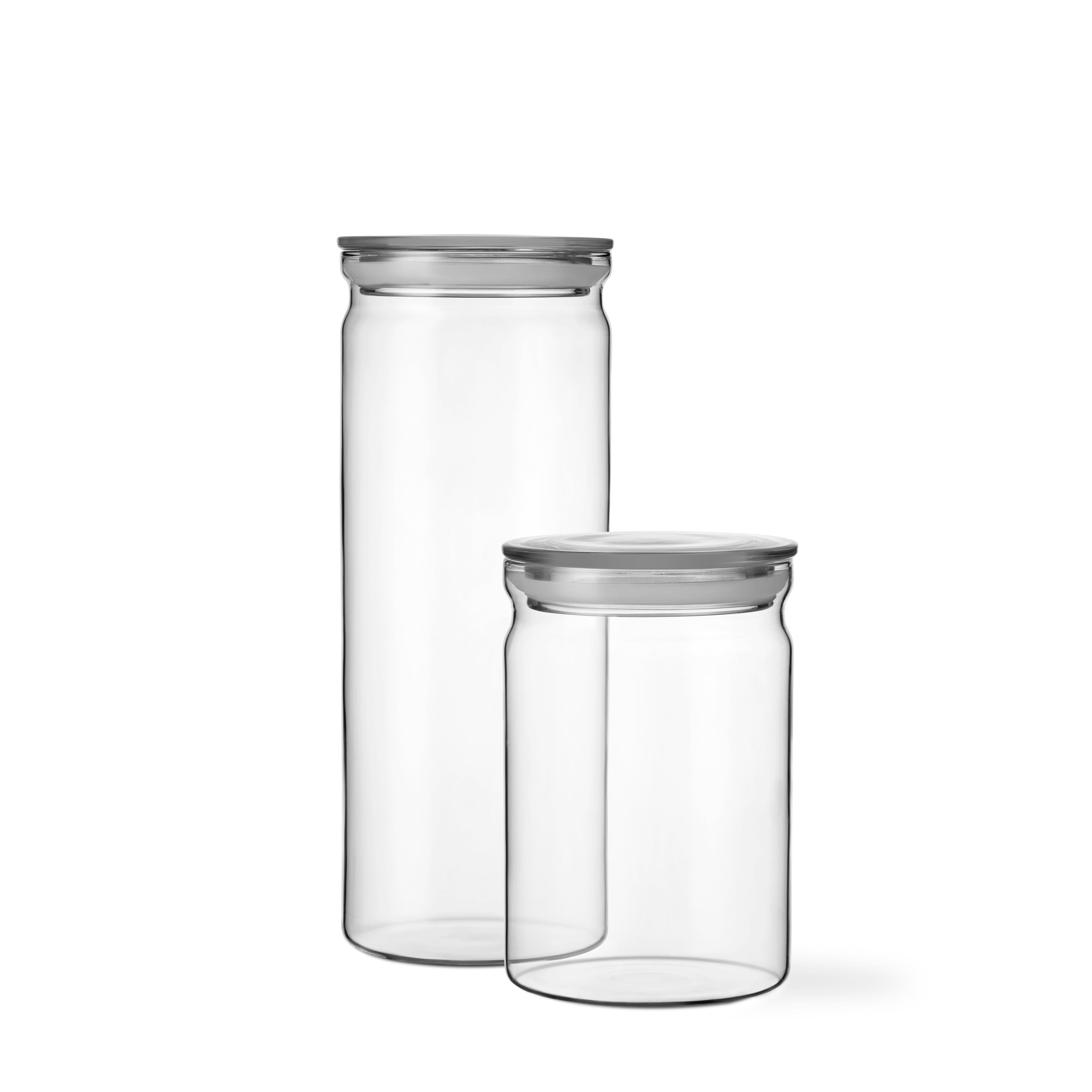 Transparent glass container with lid VIPP