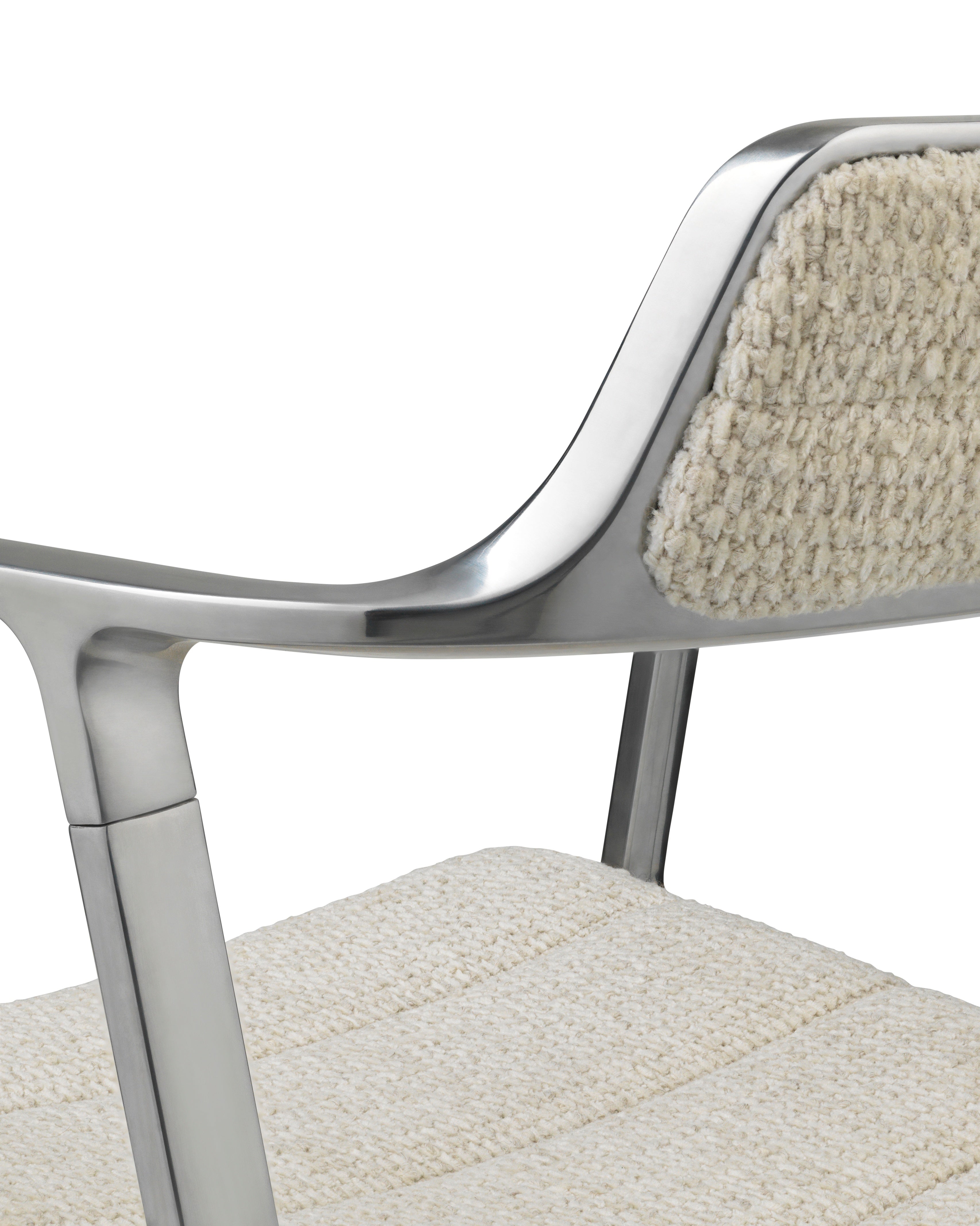 Office chair 452 light gray fabric with metal base