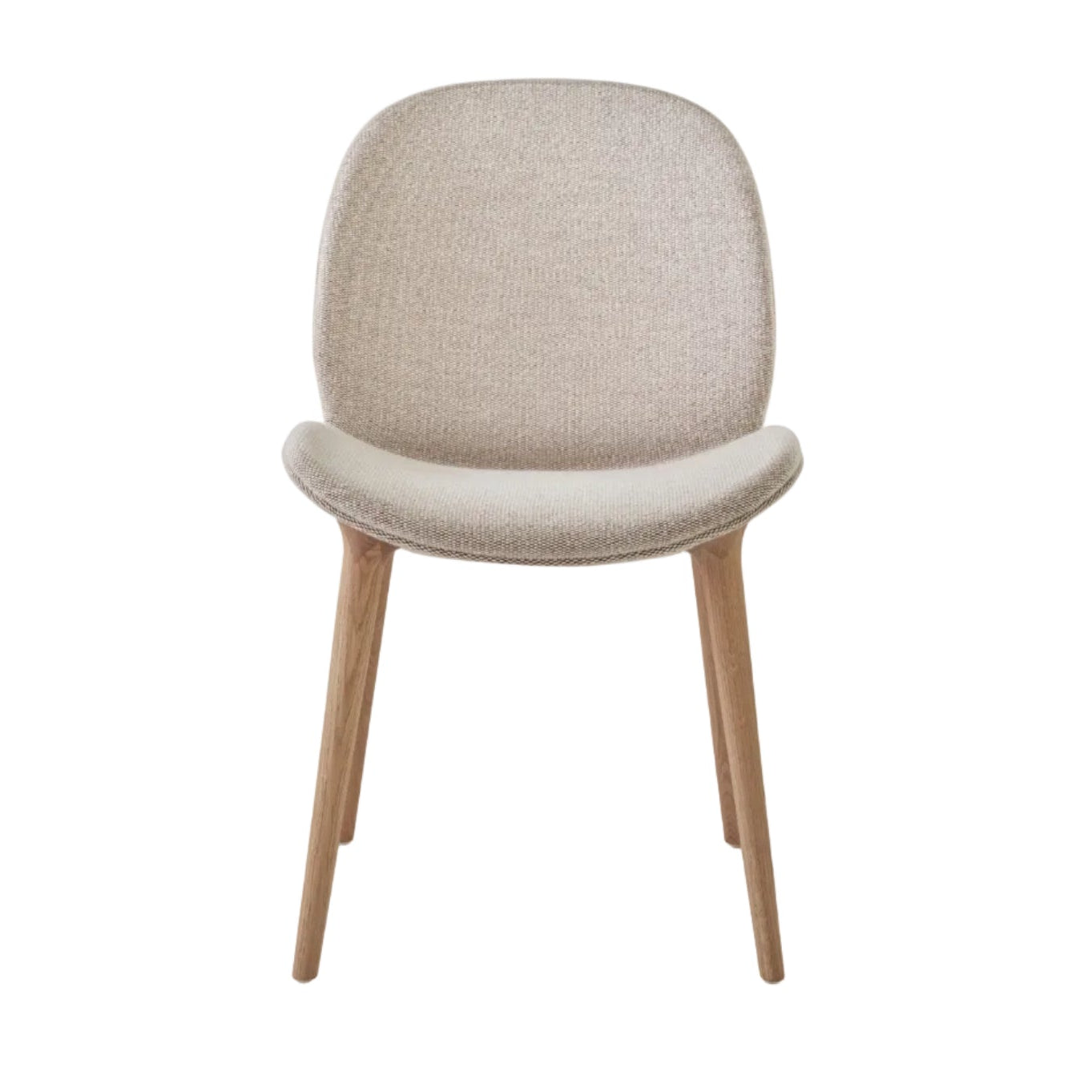Lodge Chair in Beige with Light Oak Base