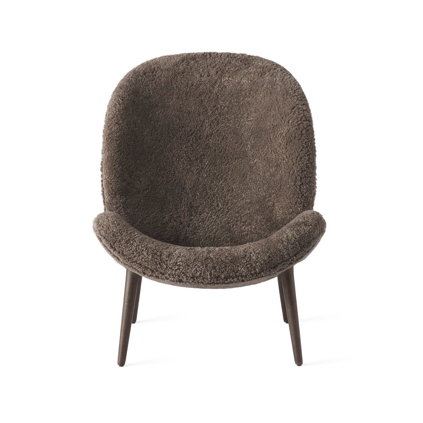 Lodge Armchair in Brown Sheepskin with Dark Oak Base