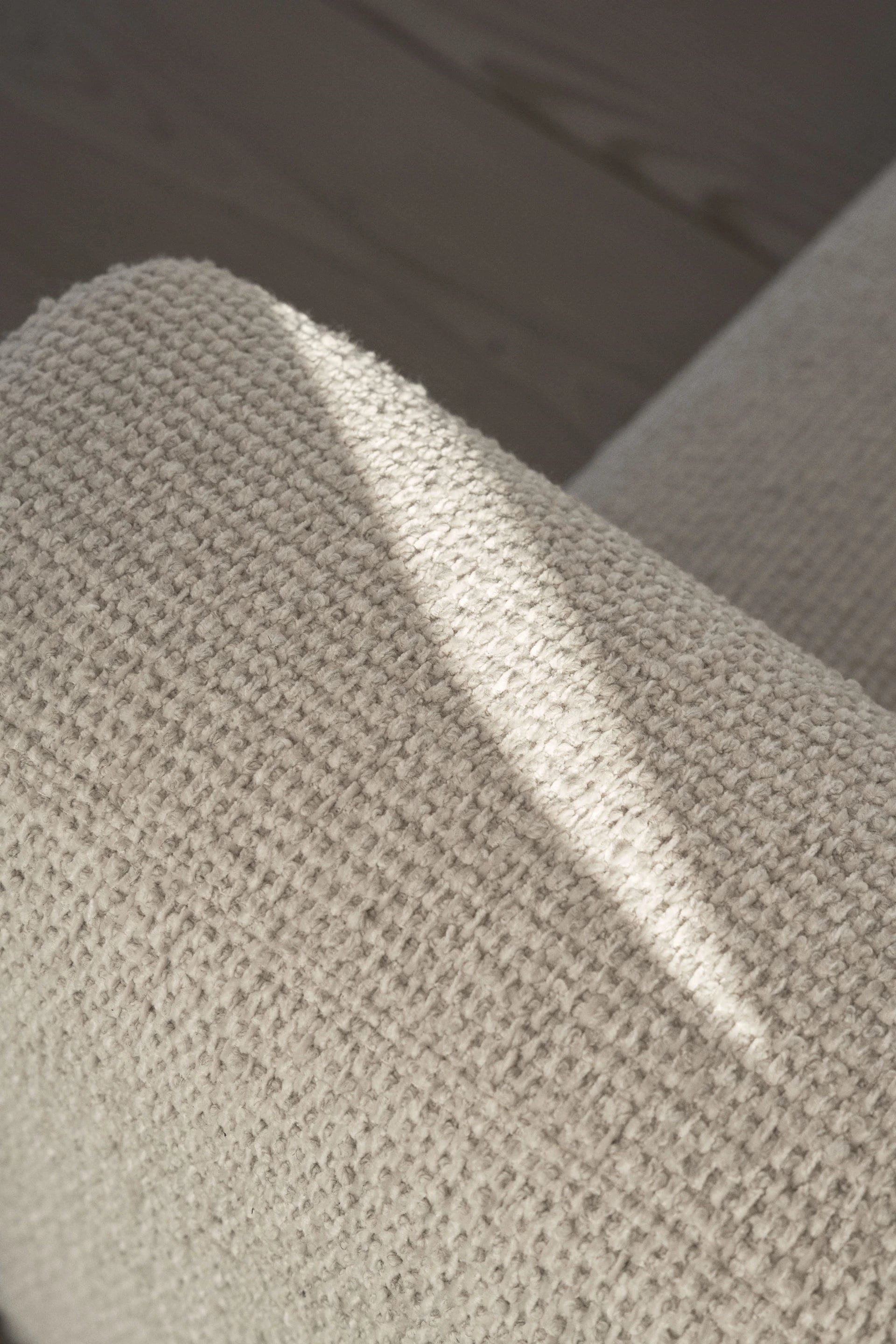 3-Seater Sofa CHIMNEY Brown Boucle with Black Base