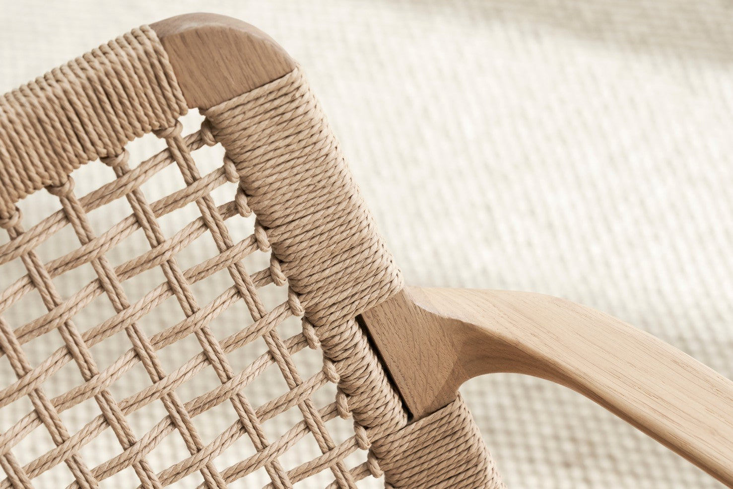 CABIN Armchair in Caramel Leather with Light Oak Base