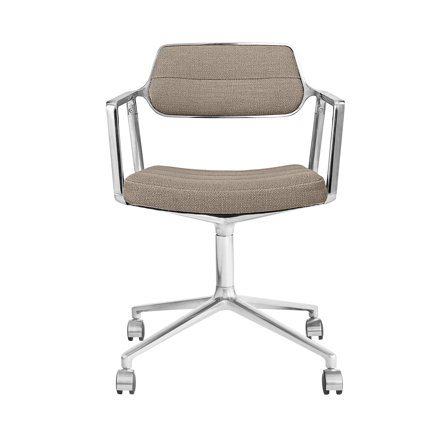 Office chair 453 sand fabric with metal base