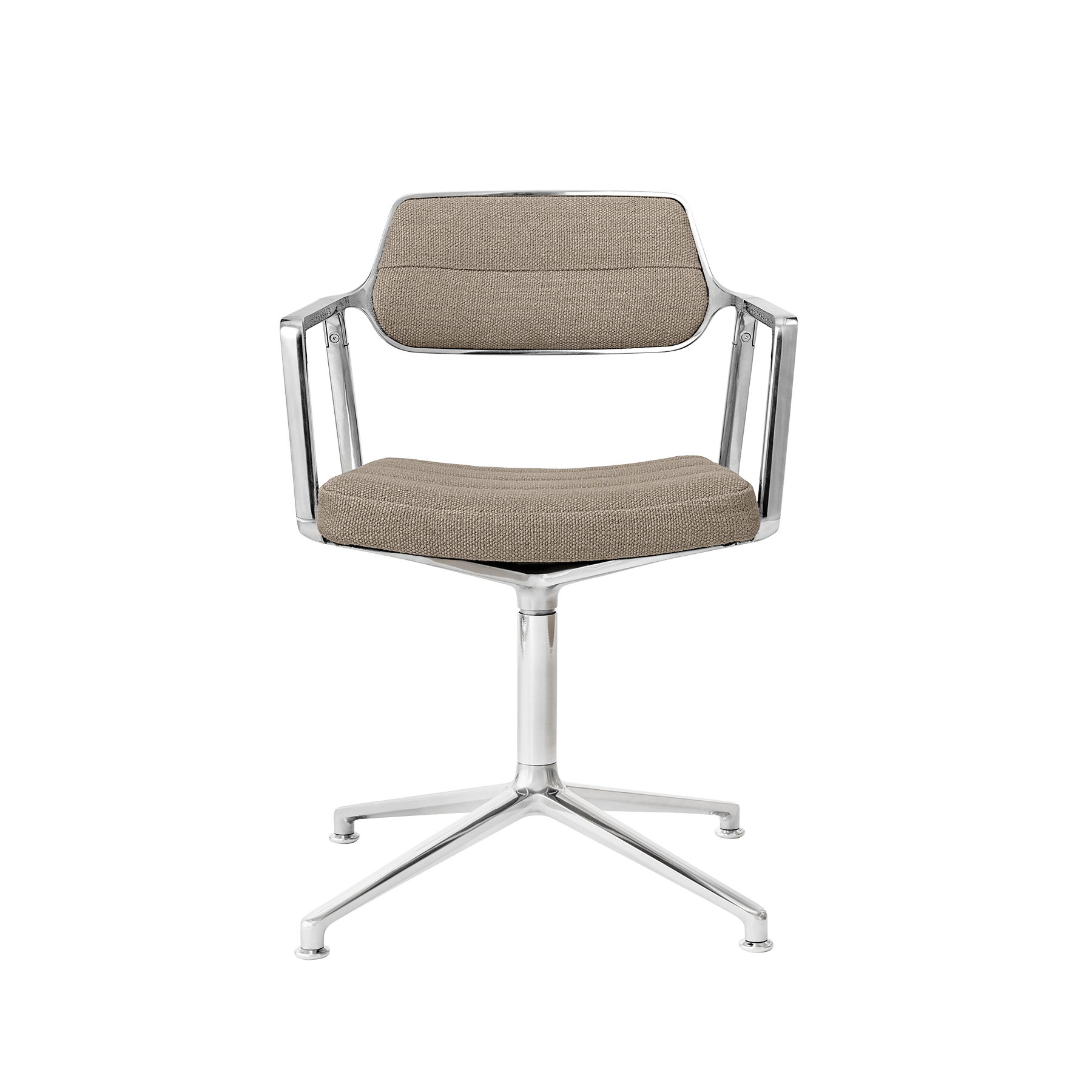 Office chair 453 sand fabric with metal base