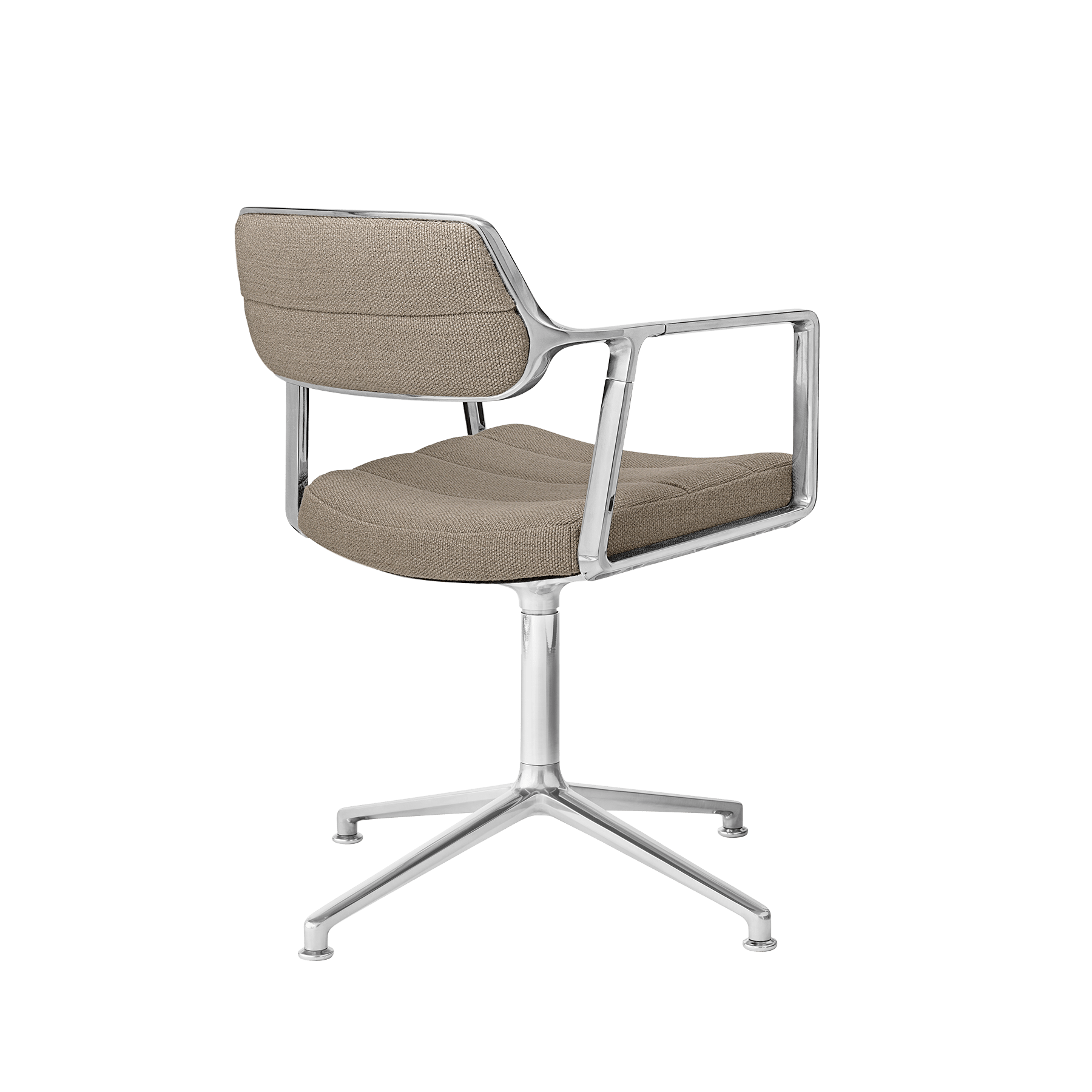 Office chair 453 sand fabric with metal base