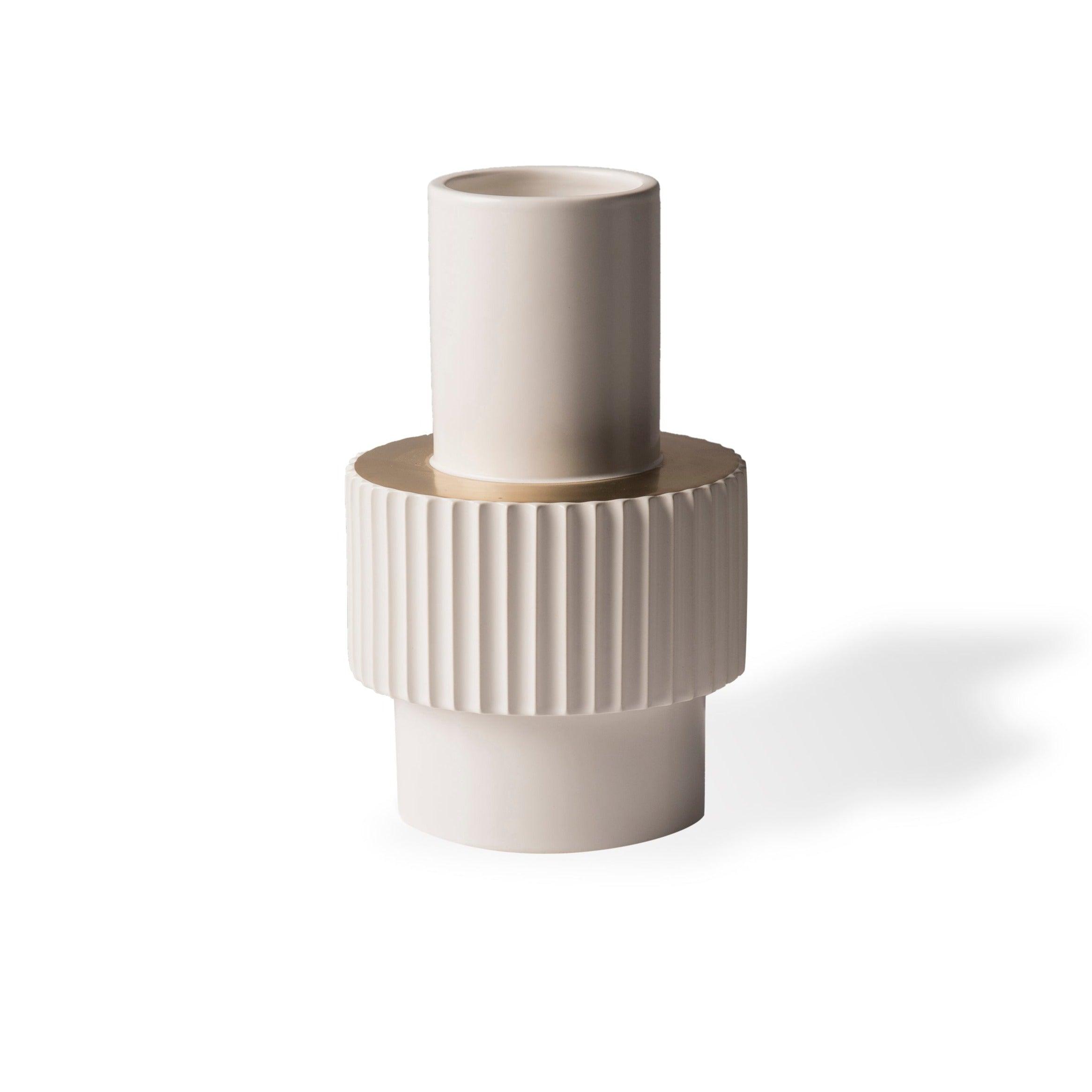 Wazon GEAR biały Pols Potten Ø16 x 25.5 cm Eye on Design