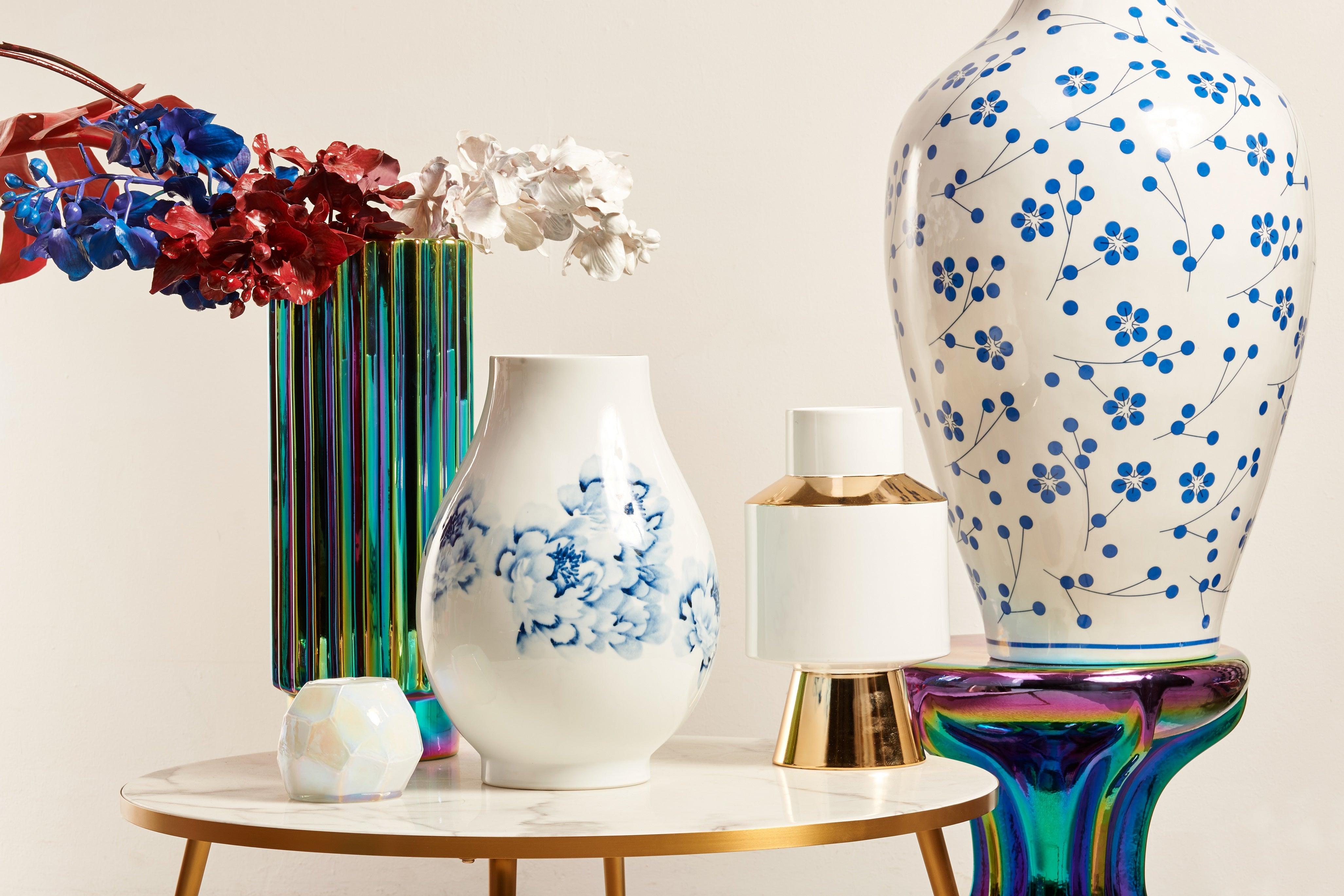 Wazon OBJECT SMALL biały ze złotym Pols Potten Eye on Design