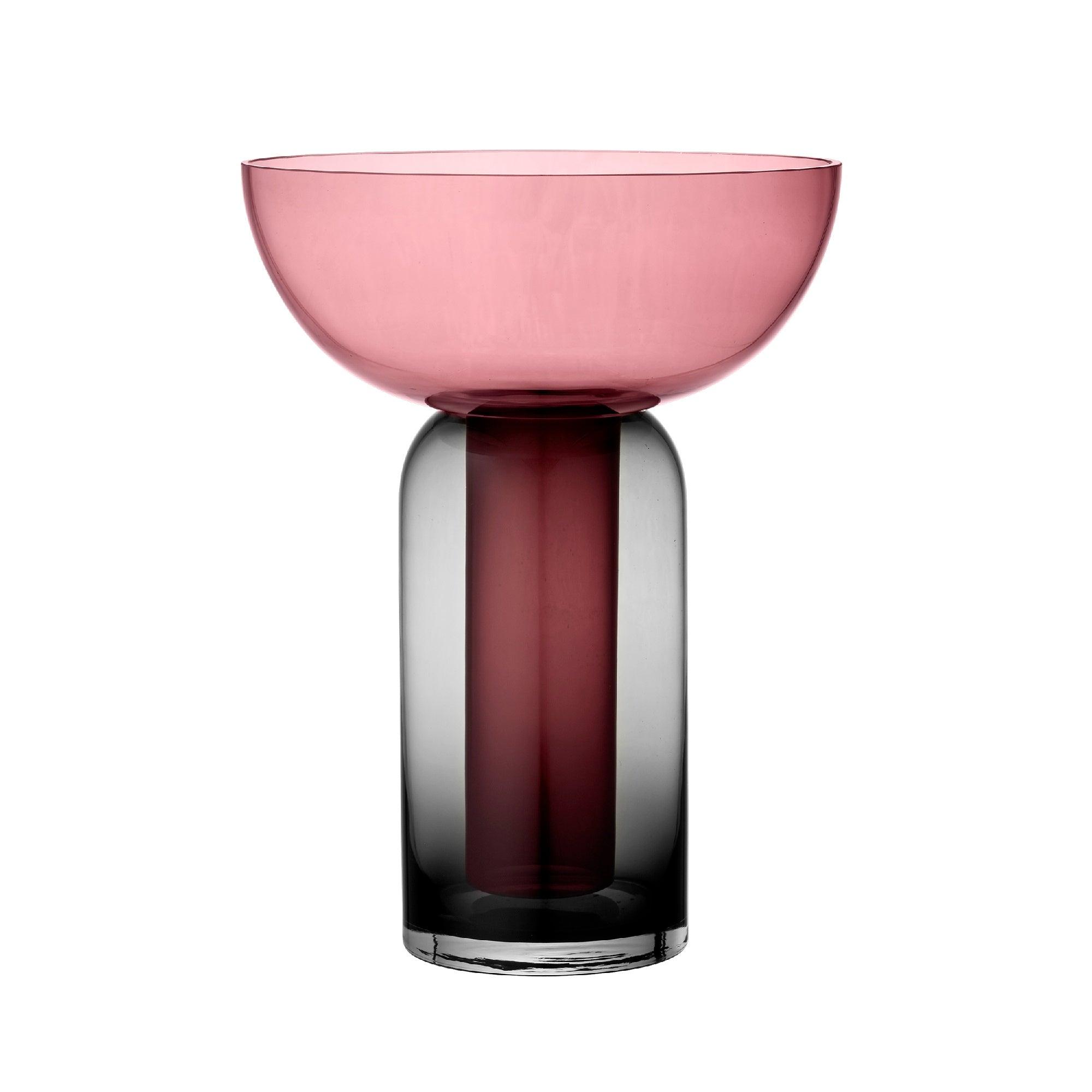 Wazon szklany TORUS różowy AYTM Eye on Design