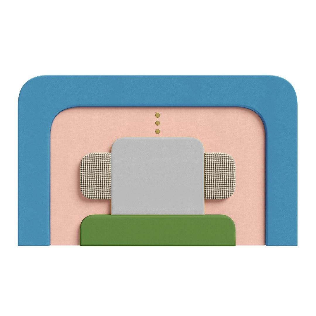 Wezgłowie PLUM 2 różowy z niebieskim Happy Barok Eye on Design