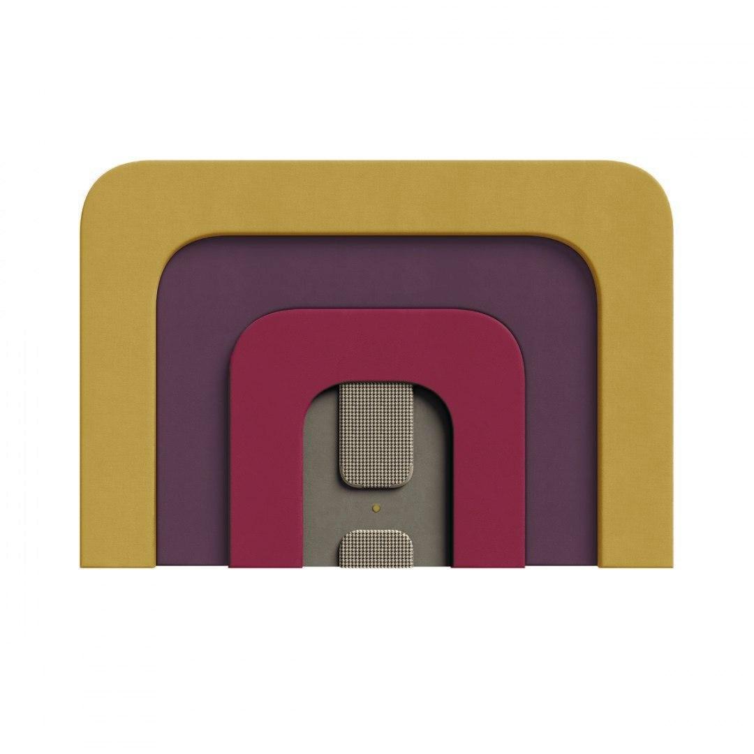 Wezgłowie PLUM 4 różowy z żółtym Happy Barok Eye on Design