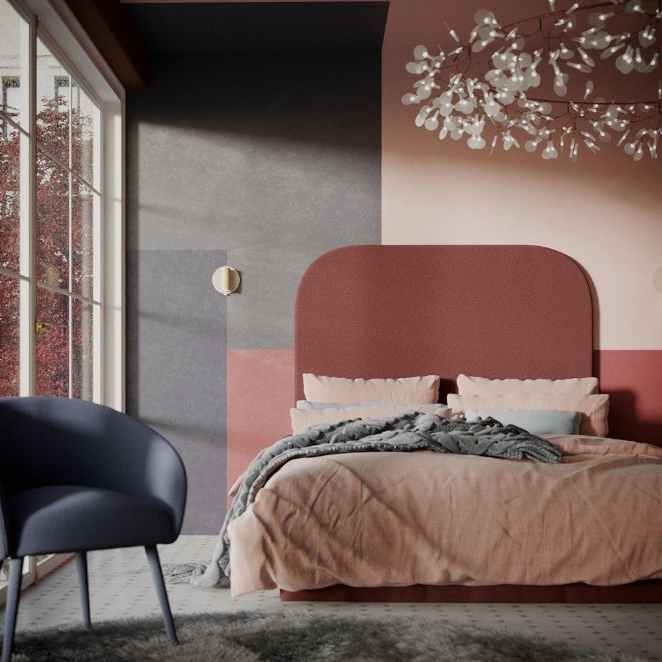 Wezgłowie PLUM 5 brunatny Happy Barok Eye on Design