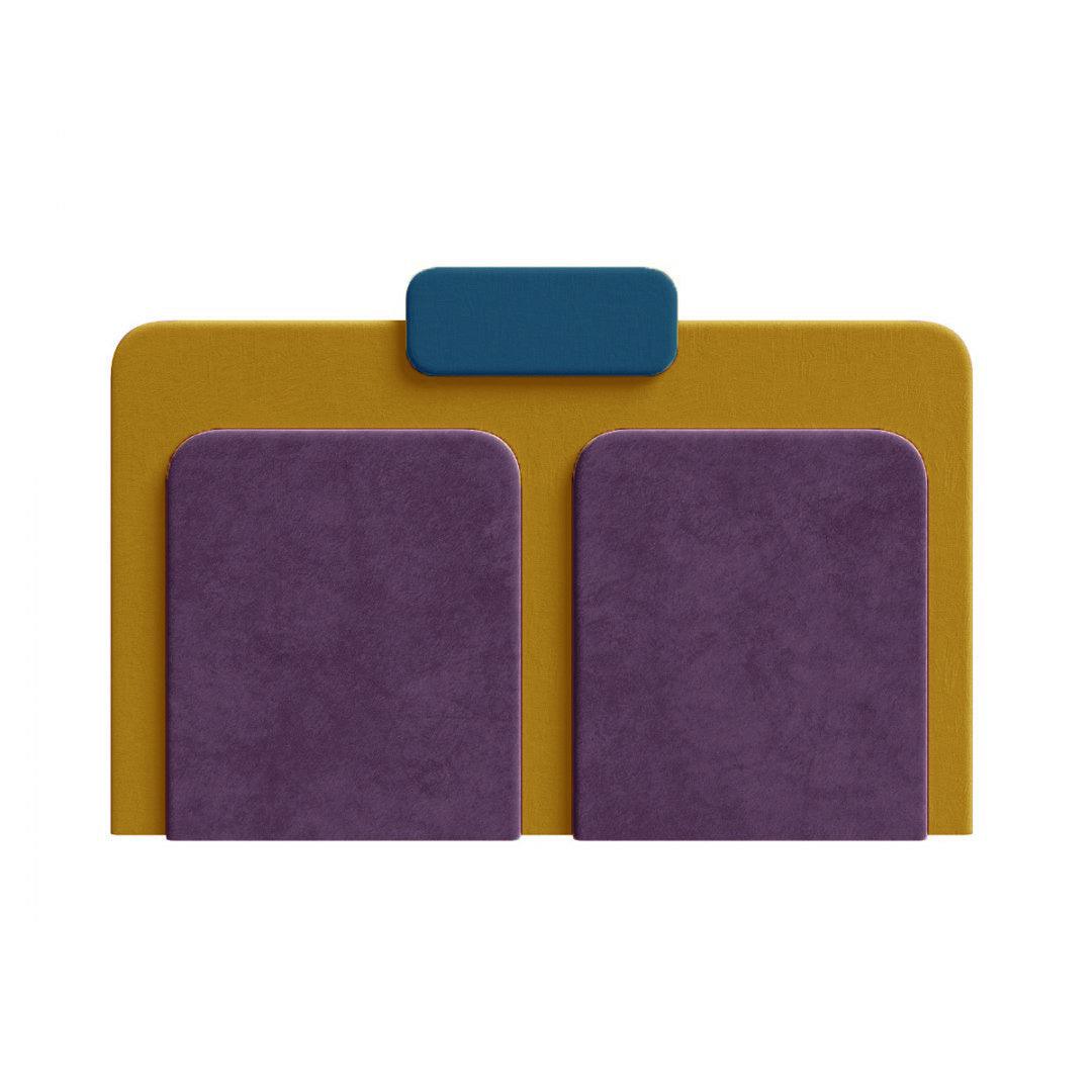 Wezgłowie PLUM 7 fioletowy z musztardowym Happy Barok Eye on Design