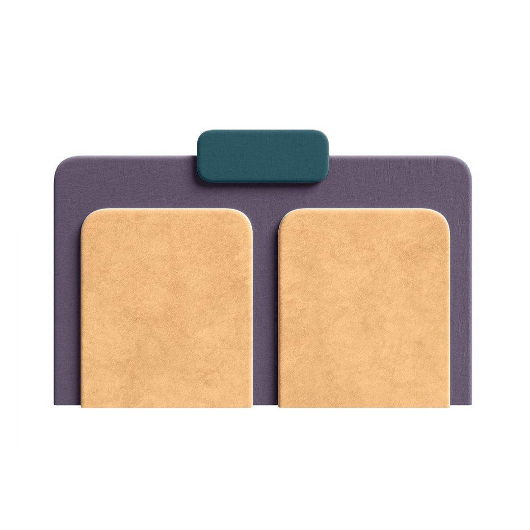 Wezgłowie PLUM 7 żółty z fioletowym Happy Barok Eye on Design