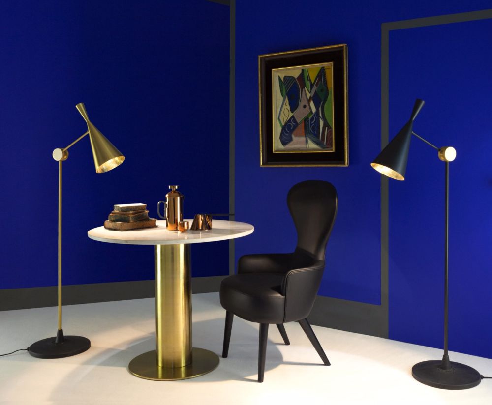 Beat silver floor lamp